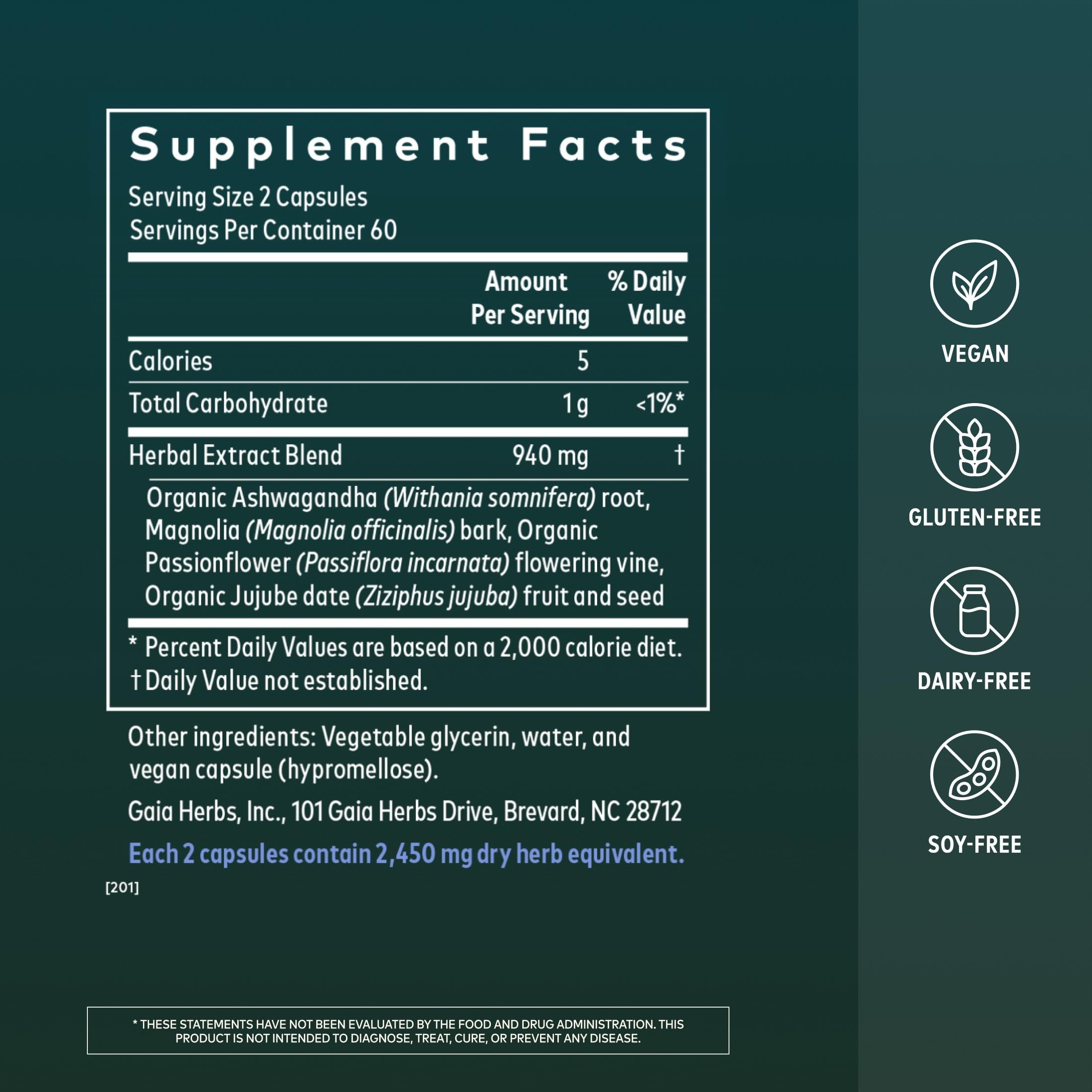 Gaia Herbs SleepThru, 120 Vegan Capsules, 60 Servings — Amazon image 2