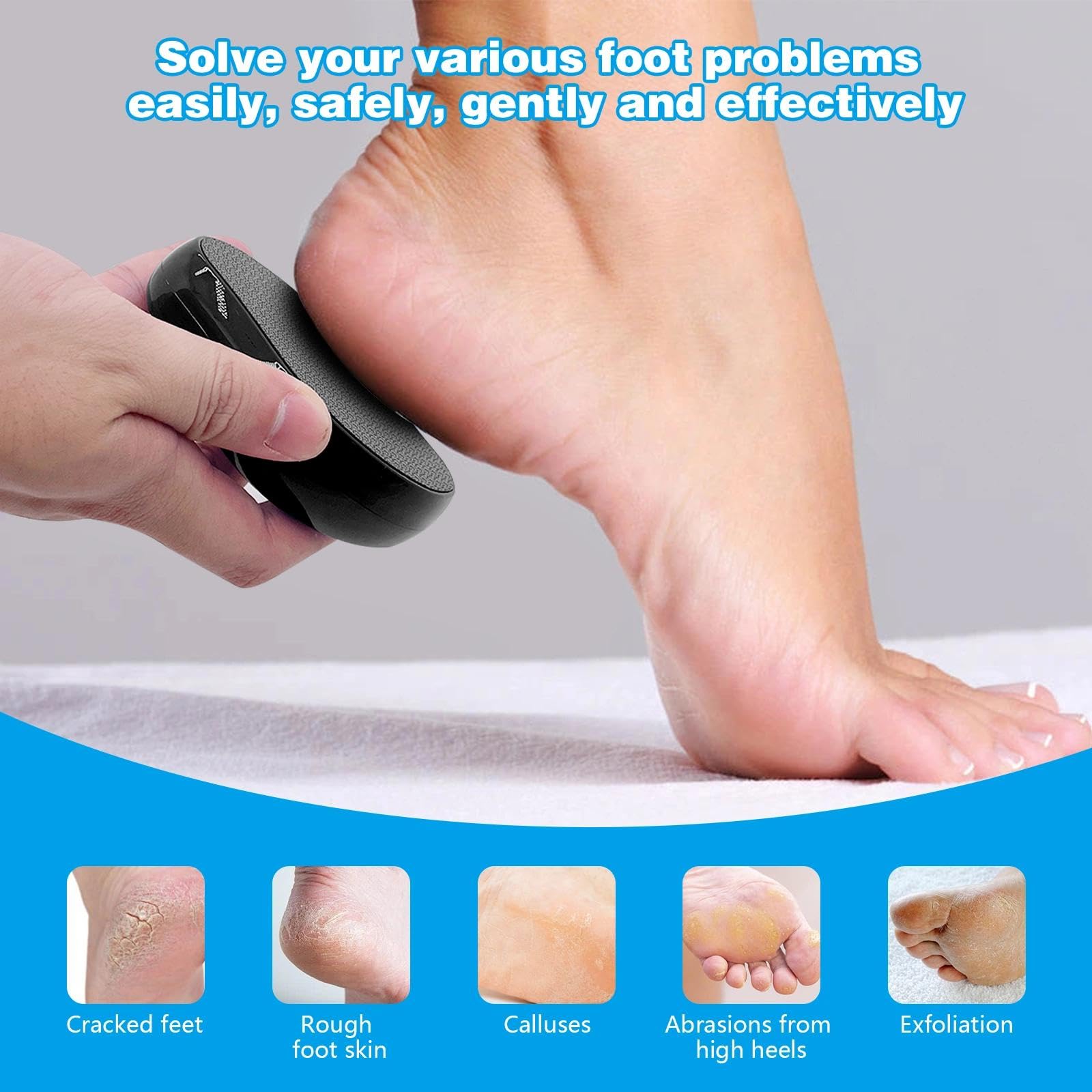 Lima Pies Durezas Nano Glass – Eliminador de Callos Profesional, Exfoliante Pies con Tecnología Nano, Lima Premium para Callos - Para Pies Hermosos (Negro)