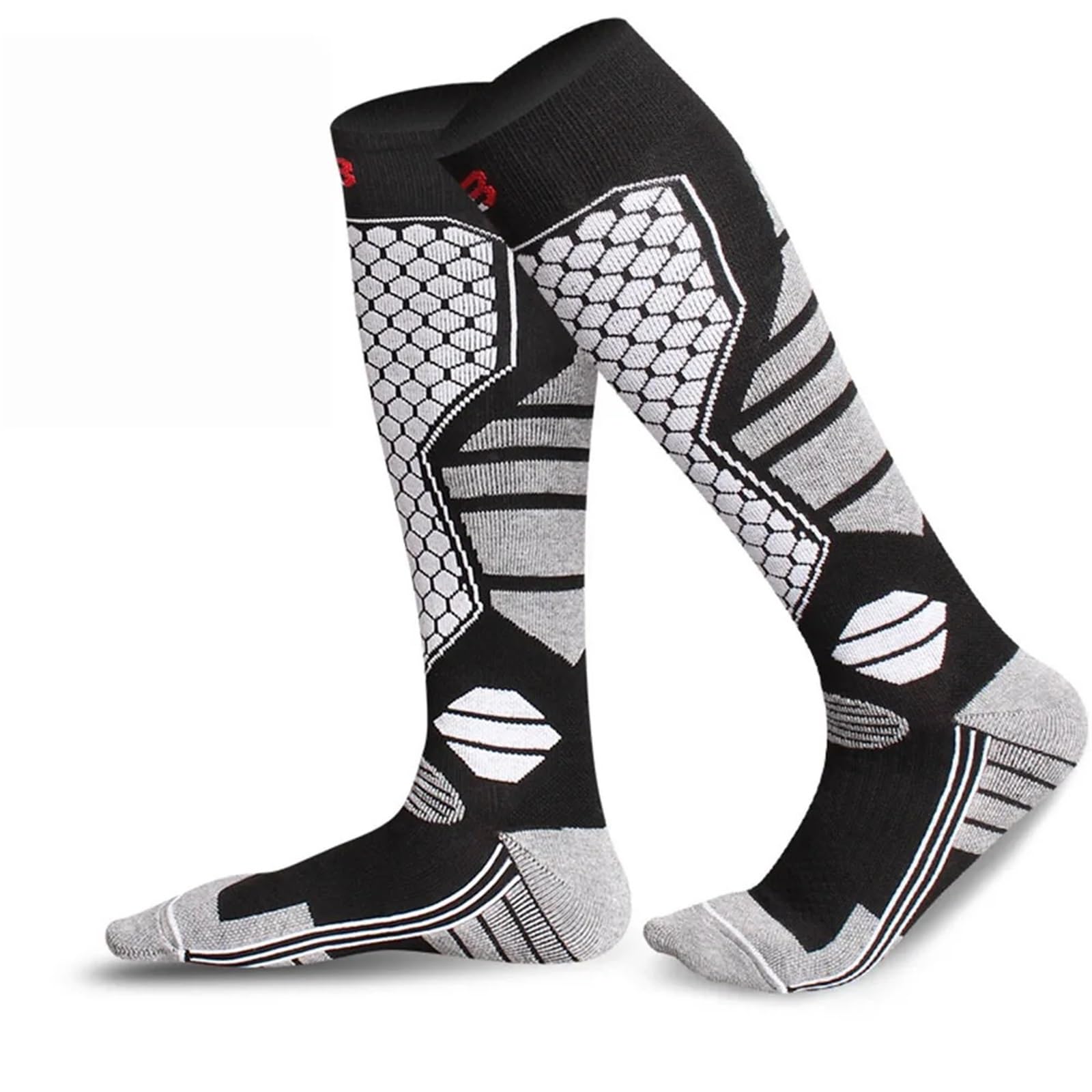 PSNKLMM Winter Warm Ski Socks Anti-slip Thickened Breathable Compression Snowboard Thermal Moisture-wicking Knee High for Cold Weather, Snow, Skiing, Snowboarding