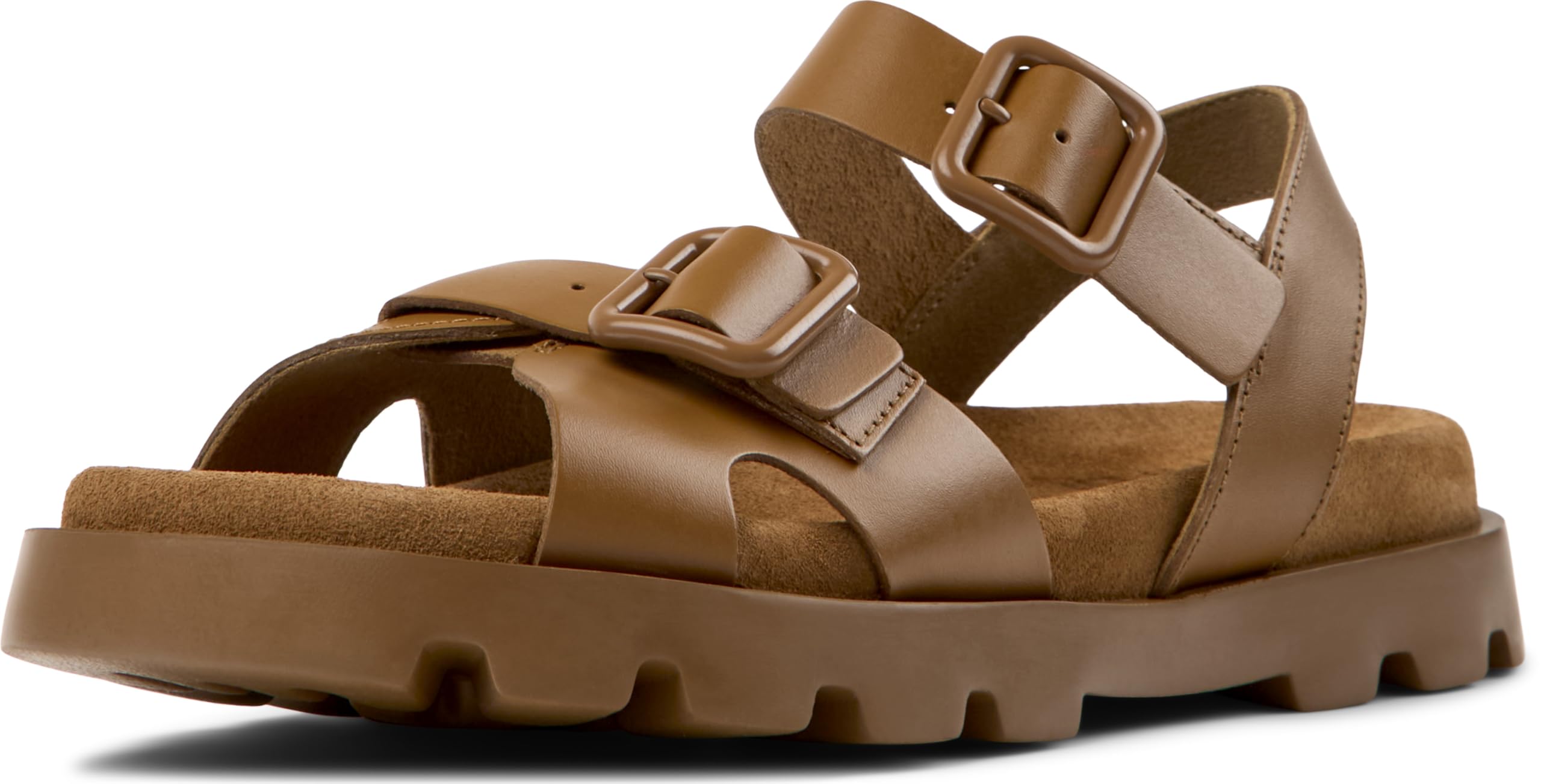 Camper Women's Brutus K201768 Sandals, Medium Brown 004, 4 UK