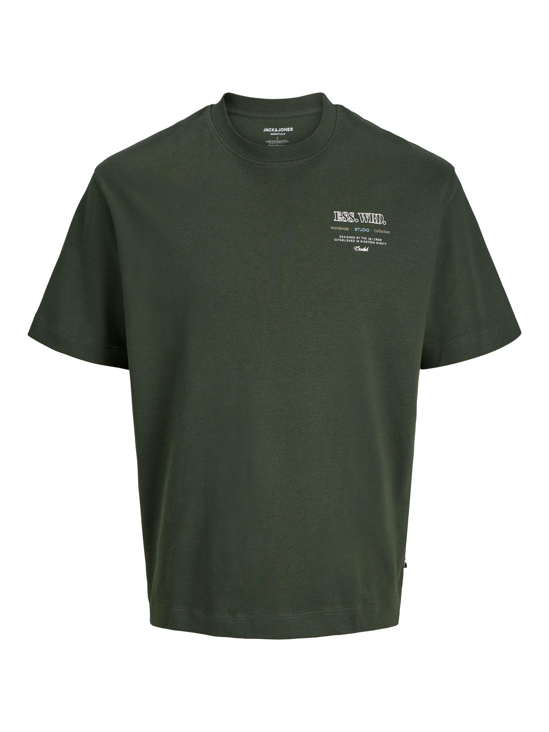 JACK & JONES Herren Male T-Shirt Plus Size Rückenprint T-Shirt Jjeurban Edge Studio Tee Ss Sn Pls (1er Pack)