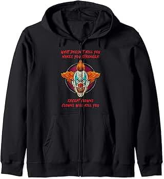 ジャケット・アウター WEIRDO CLOWN - CRAZY JACKET RARE Hi Ya Roy Evil Clown Black Zip Up hoodie Mask Jacket