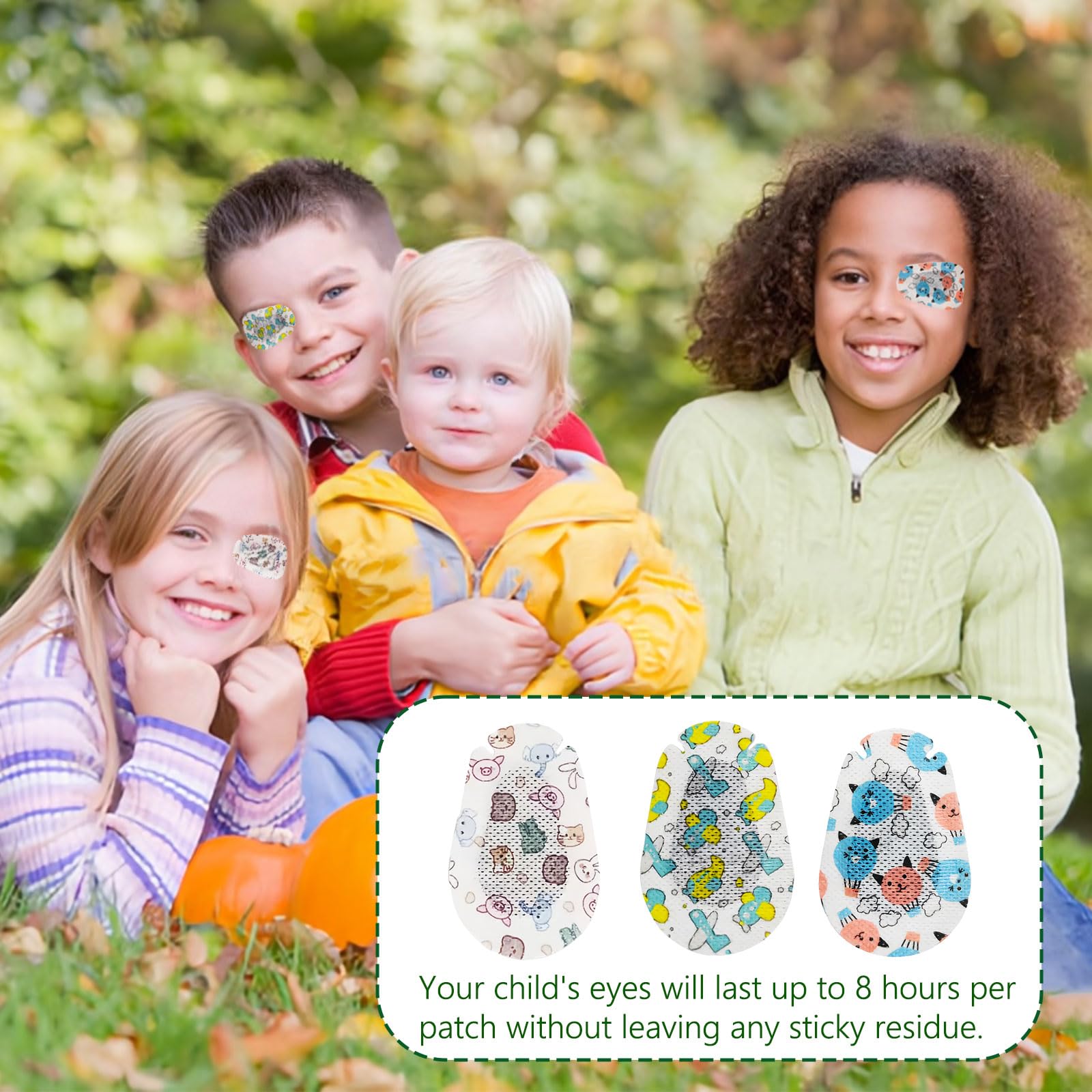 30 Pièces Patchs Adhésifs Respirants pour les yeux, Pansements Oculaires, patches oculaires enfants pour traitement de l'Amblyopie Pour enfants et adultes (7,5x5cm)
