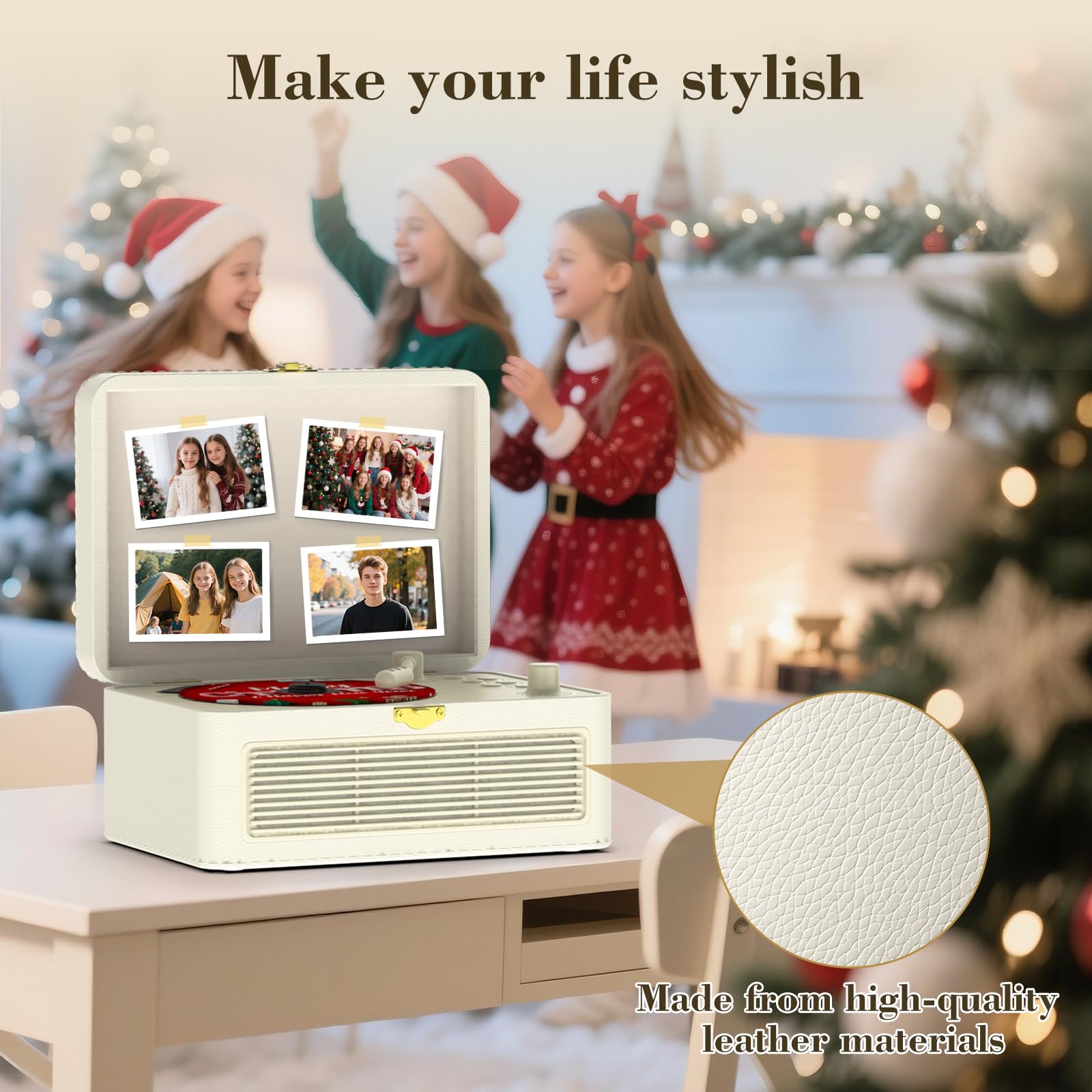 Lecteur CD Portable Bluetooth: Kegaudio Lecteurs CD Enfant avec Haut-Parleur, Radio, Télécommande Compatible USB/AUX Prise Casque (Blanc)