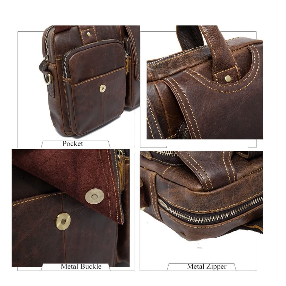 Mens Cuoio Genuino Notebook Computer Borse Totes Borse Borse Laptop Borse Business Cartelle Messenger Borse A Tracolla