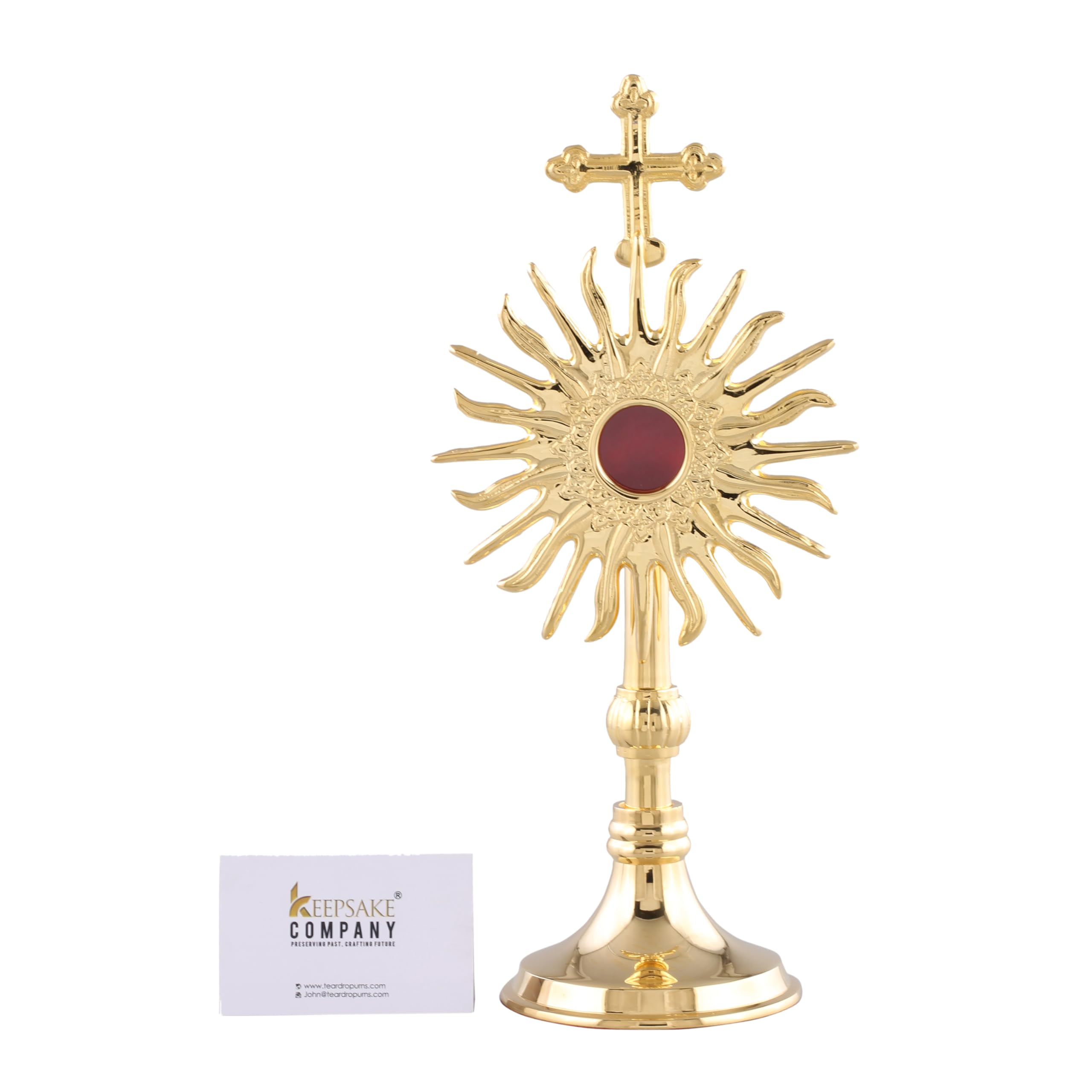 Petit reliquaire pour reliques en laiton et garde sacrée custodia