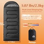 SWTMERRY- Sleeping Bag 3 Seasons (Summer, Spring, Fall) Warm & Cold Weather - Lightweight,Waterproof Indoor & Outdoor Use for Kids, Teens & Adults for Hiking, Backpacking and Camping