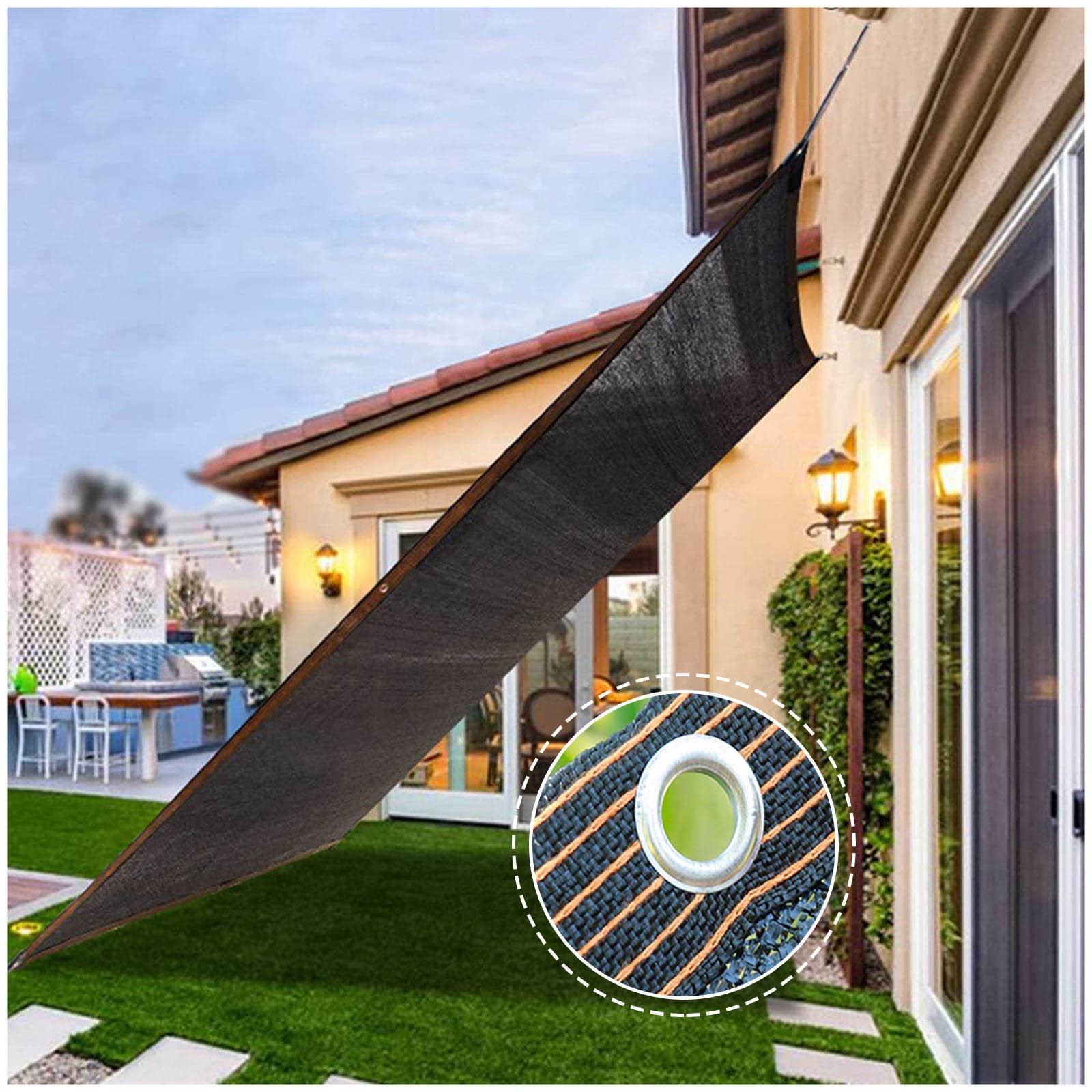 Siatka Cieniująca Sunblock, 70% Siatka Cieniująca Do Szklarni, Uv Odporna Tkanina Cieniująca, Żagiel Cieniujący Do Ogrodu, 2x4/3x5/4x5/4x6/5x8m Markiza Zewnętrzna,Black-5x6m(16.4 * 19.7ft)