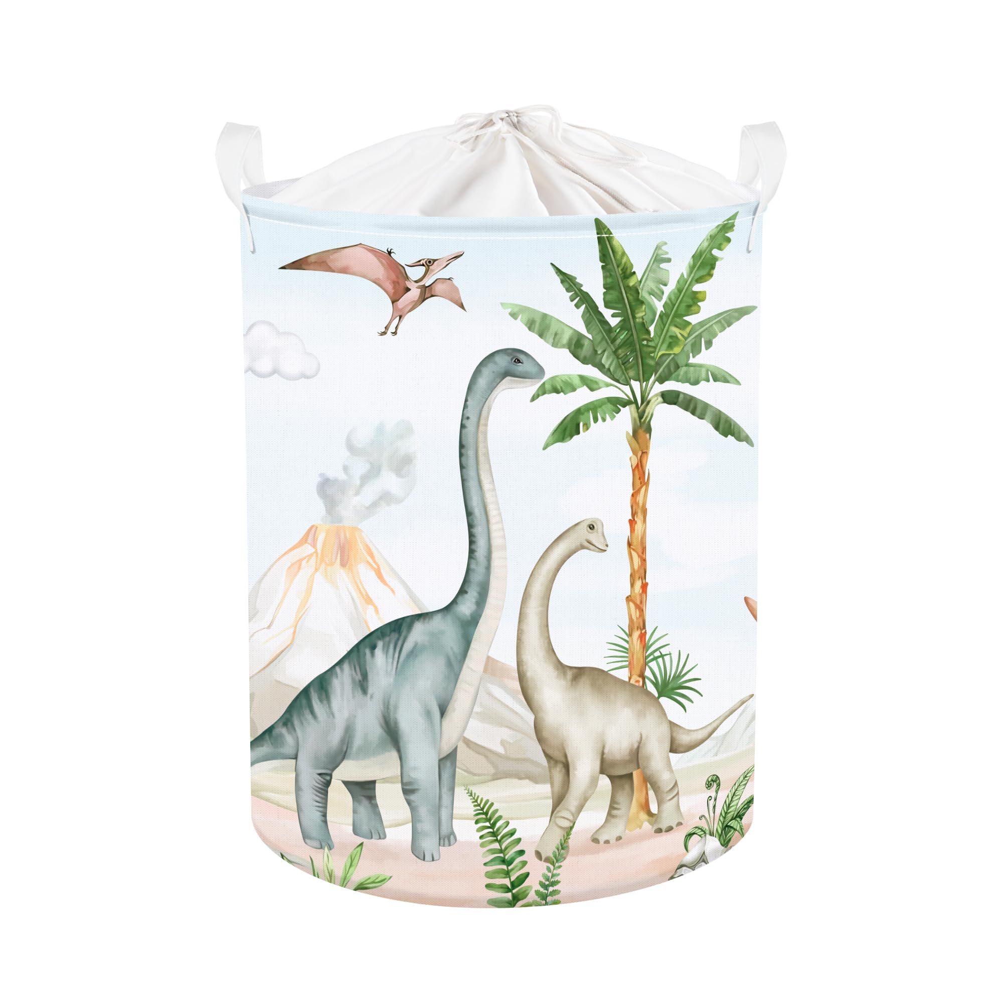 Clastyle Dinosaurier Kinder Wäschekorb Faltbar – 36x45 Cm, Mit Henkel, Für Spielzeug & Wäsche
