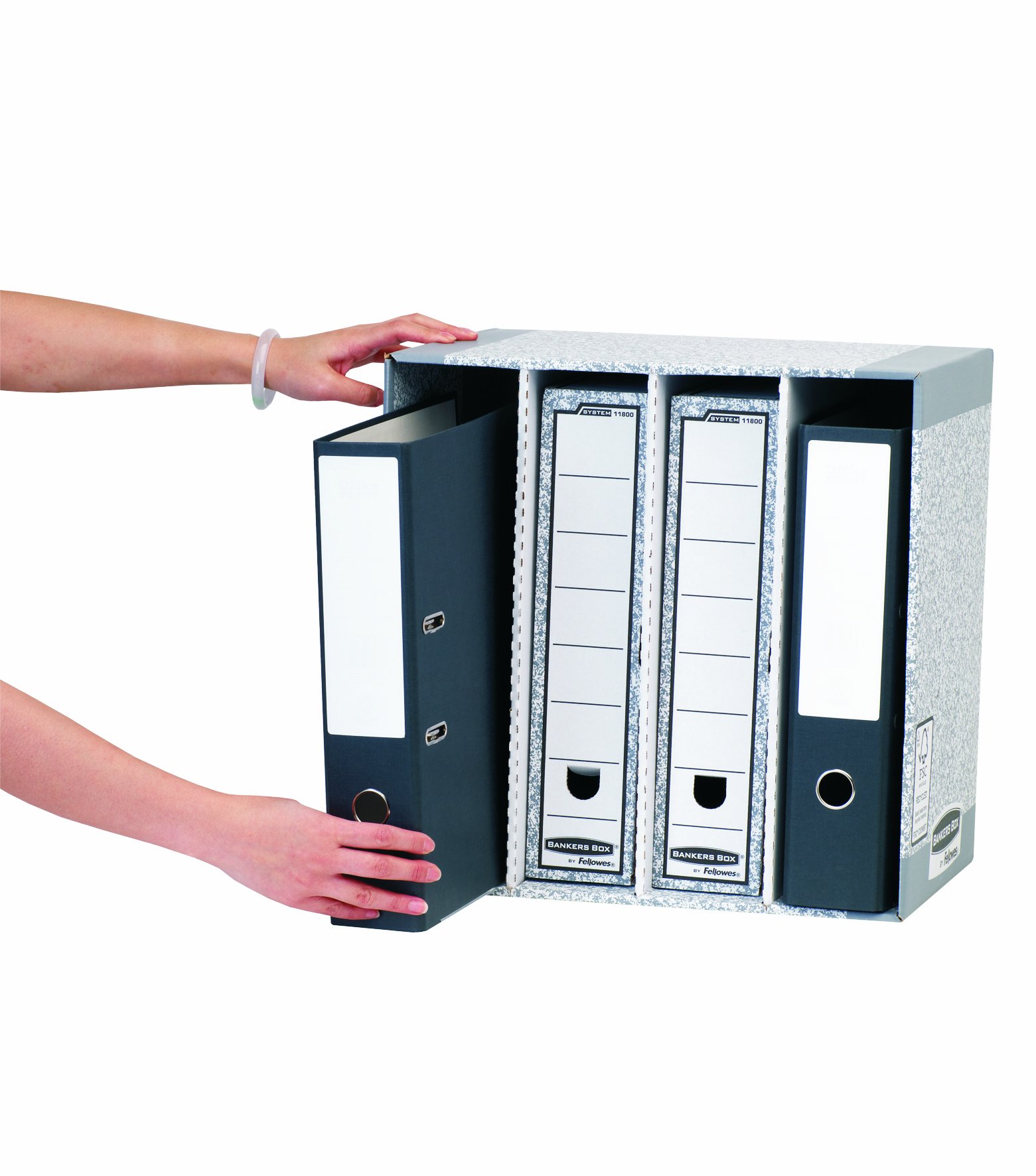 Bankers Box System Contenitore Archivio, Set da 5 Pezzi, Grigio