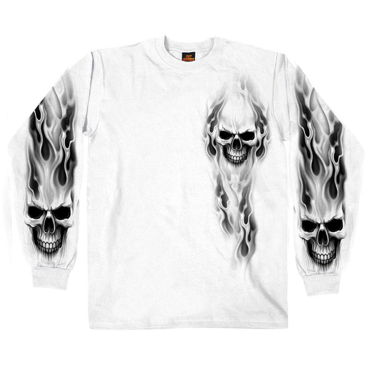 Men's Ghost Skull Long Sleeve Shirt