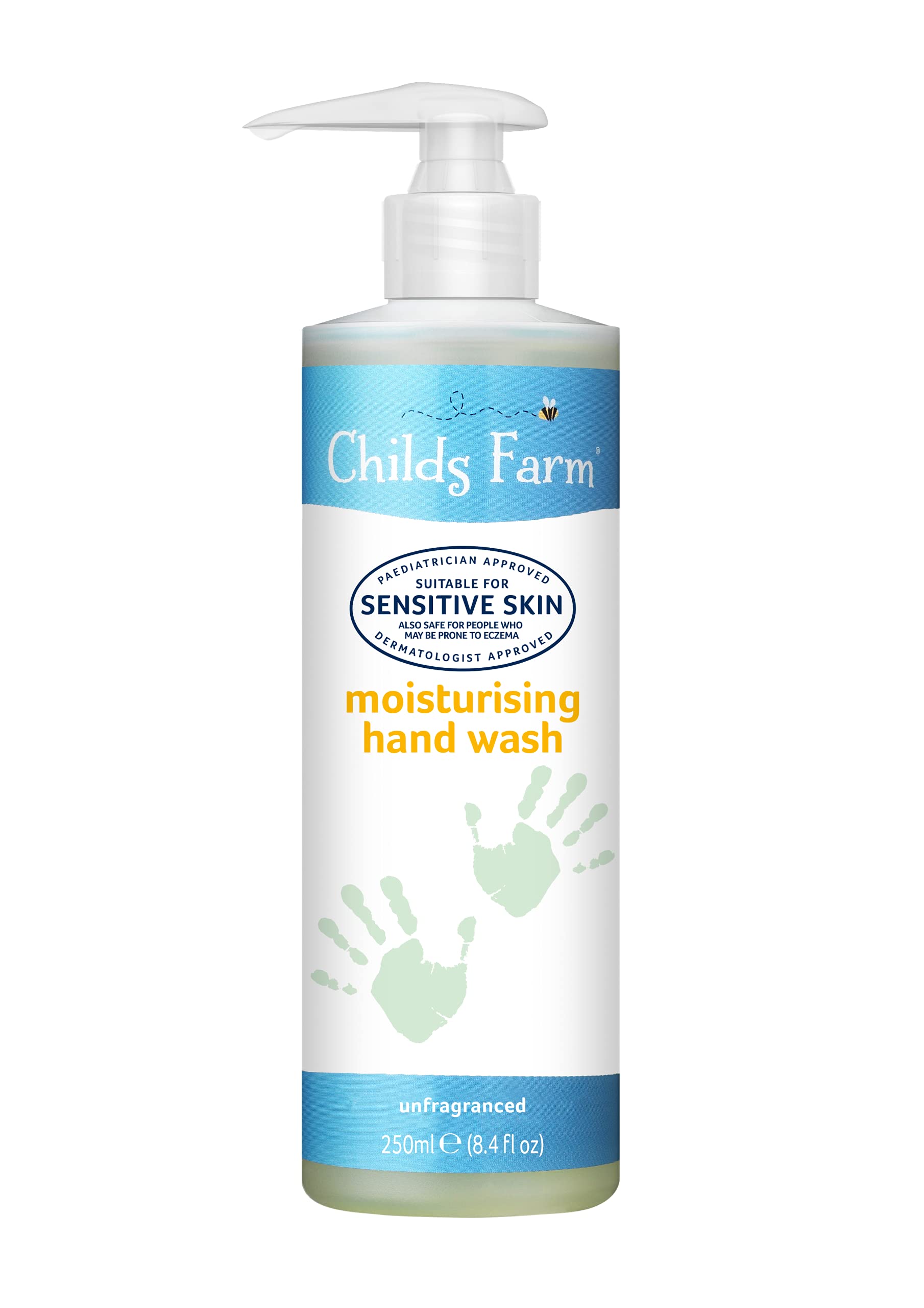 Childs FarmKids Moisturising Hand Wash 250ml | Unfragranced | Clean & Moisturise | Suitable for Dry, Sensitive & Eczema-prone Skin