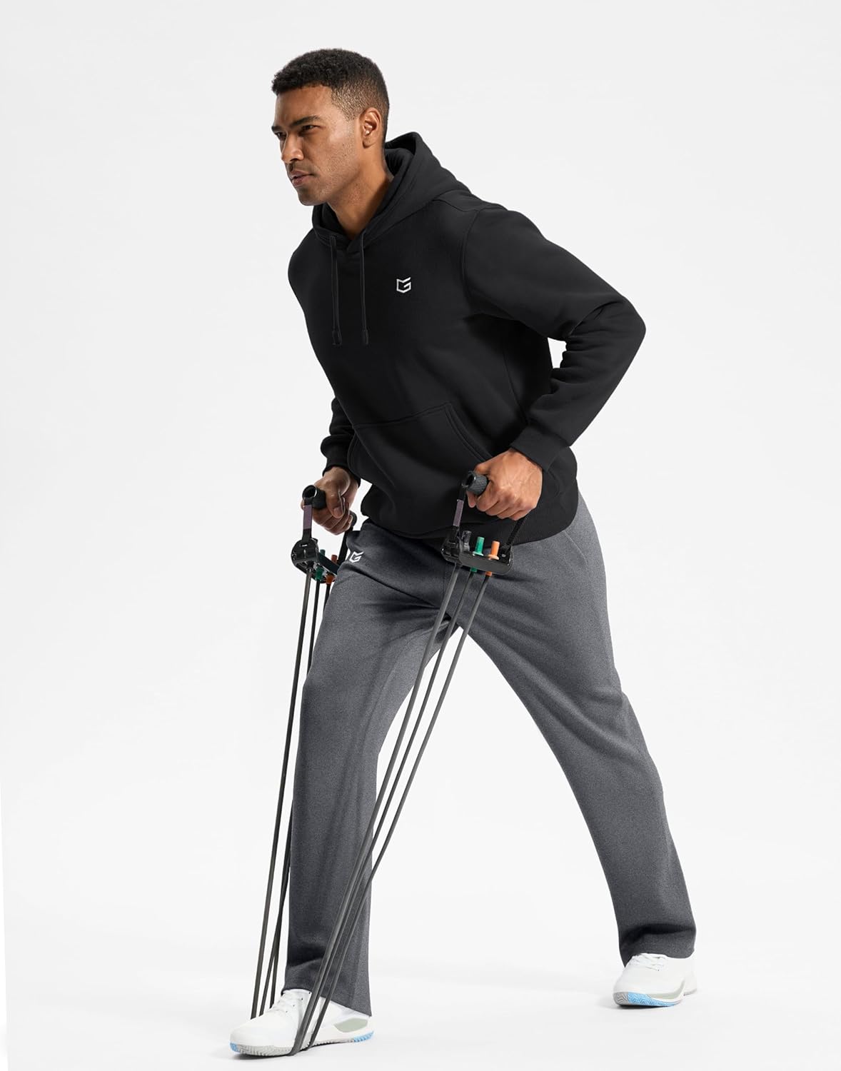 G Gradual Men's Fleece Hoodies Pullover Soft Warm Athletic Workout Gym Hooded Sweatshirt for Men with Pockets - Image 6