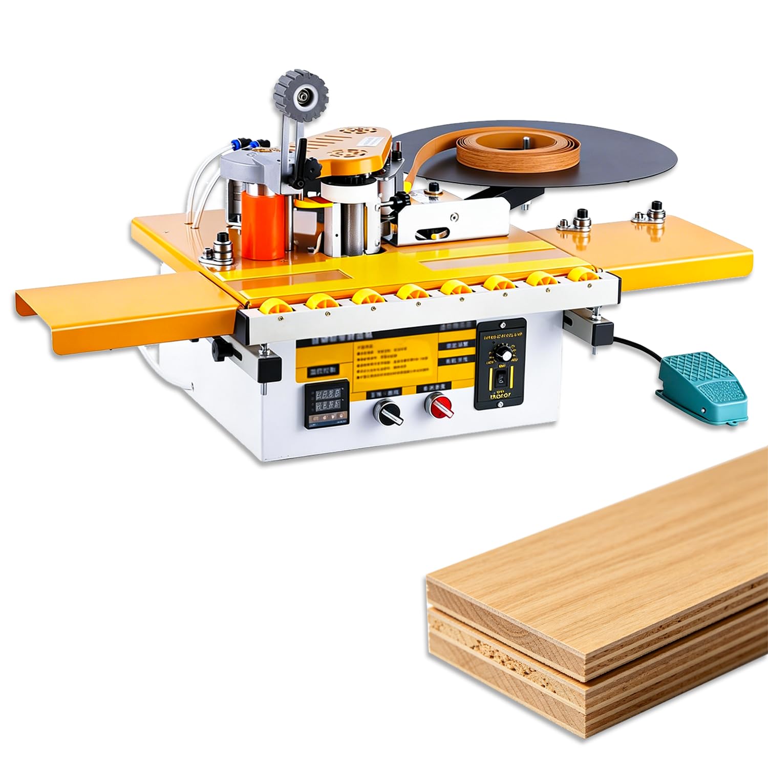 WTRYRN Movable Curve Straight Edge Bander, Large Glue Tank 110V