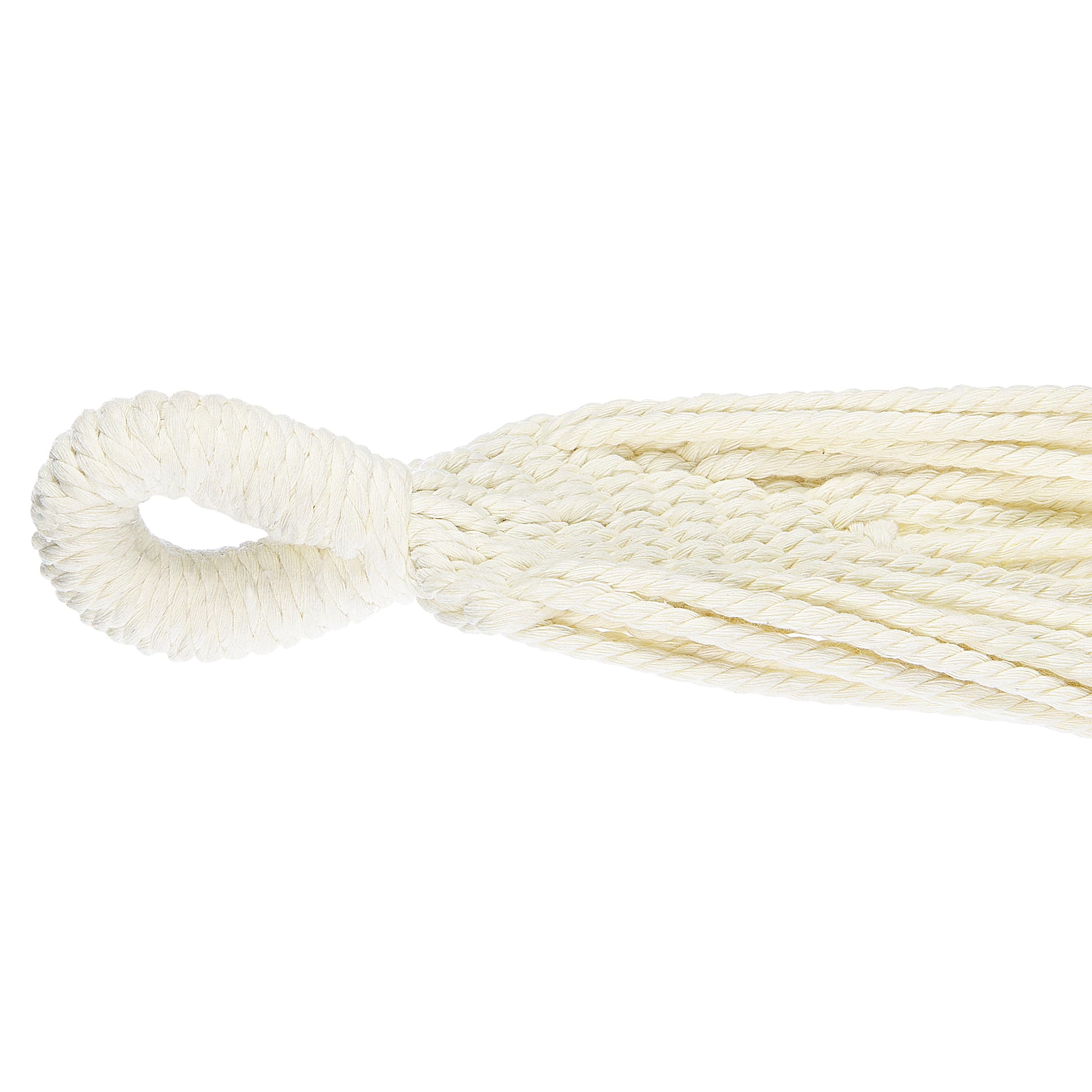 Hamaca de algodón poliéster Blanco Crema Colgante Interior Exterior Vercelli