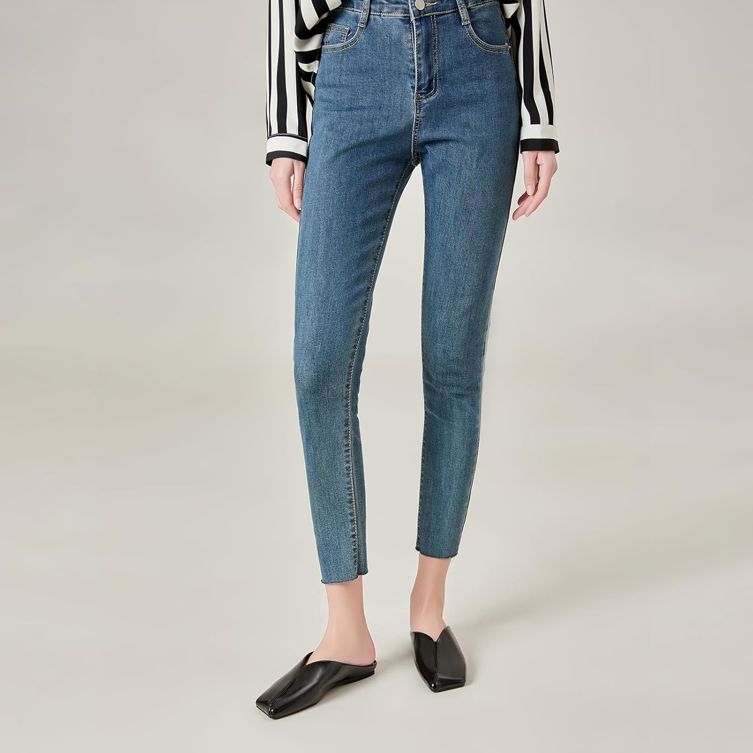 Women's Mules Flats Closed Square Toe Slip On Backless Fashion Casual Dress Shoes - Image 6