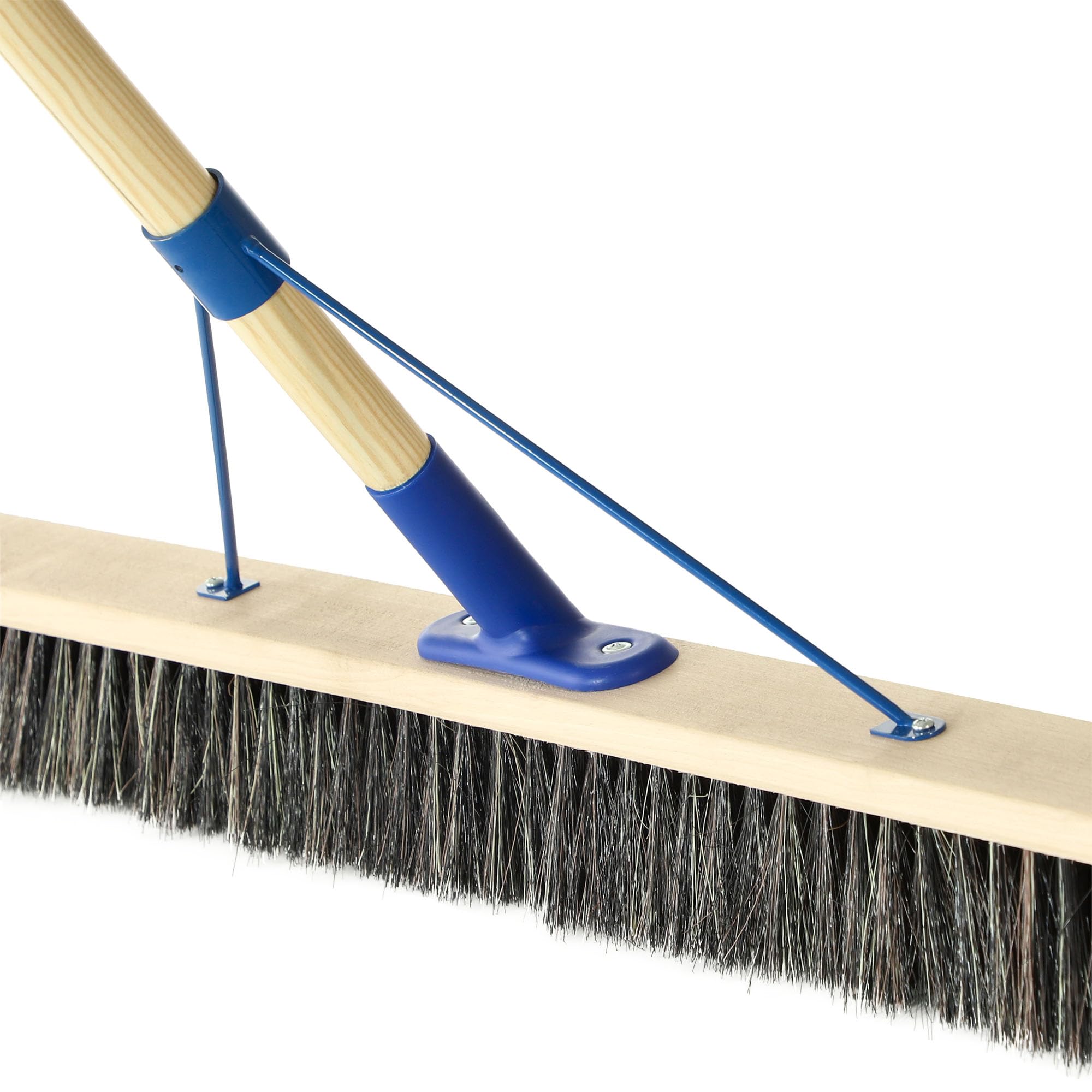 KADAX Balai de Rue Avec Long Manche en Bois, Large et Robuste, Brosse à Récurer Industrielle Pour Sol et Cour (100 cm)