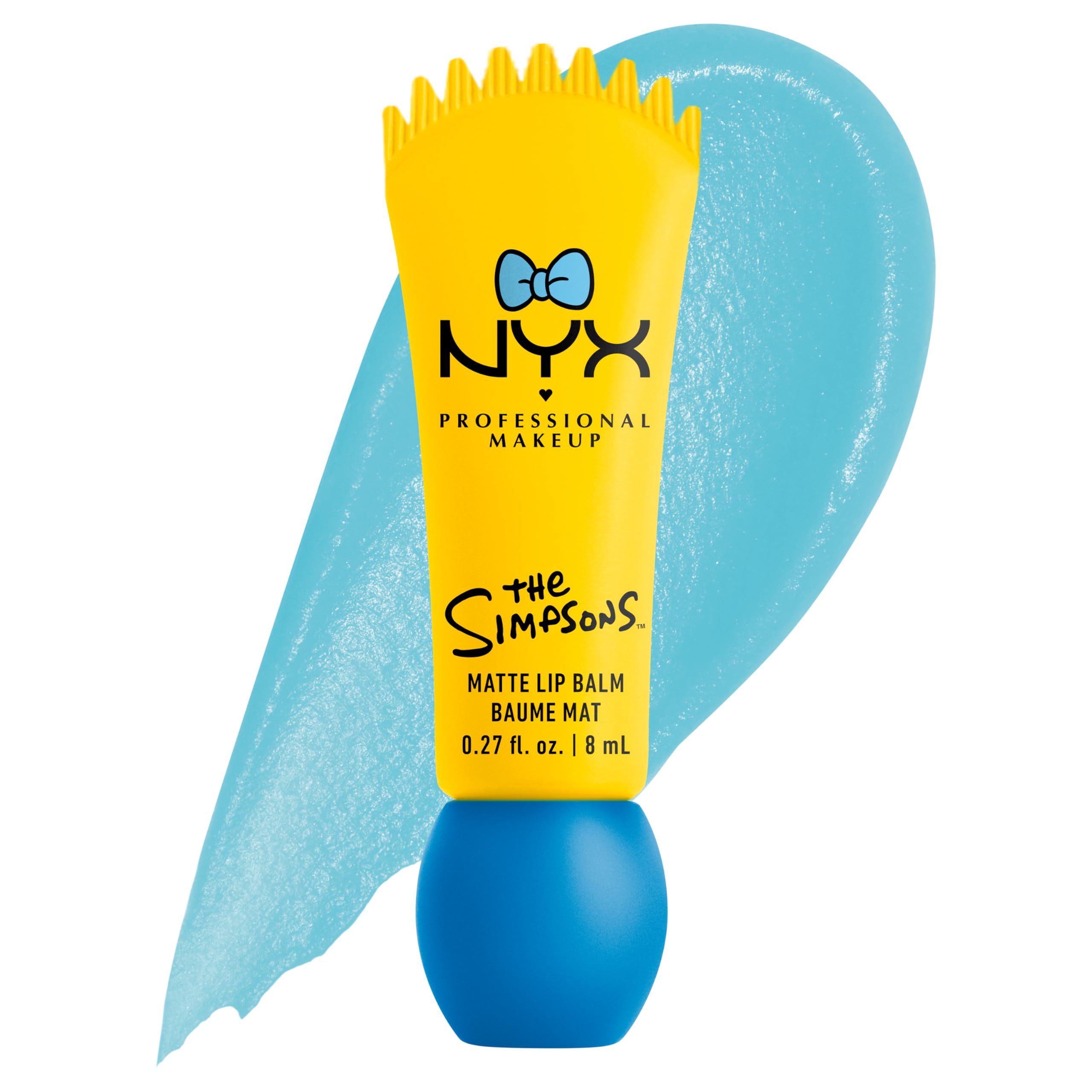 NYX Professional Makeup, Simpsons Smushy, Matte Lip Balm, Peekaboo Blue, 1 count