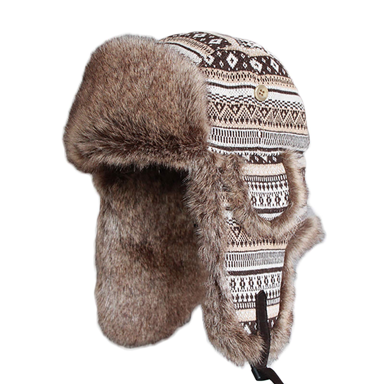 Chapeau de trapper aviateur bombardier chaud hiver ski skate homme femme