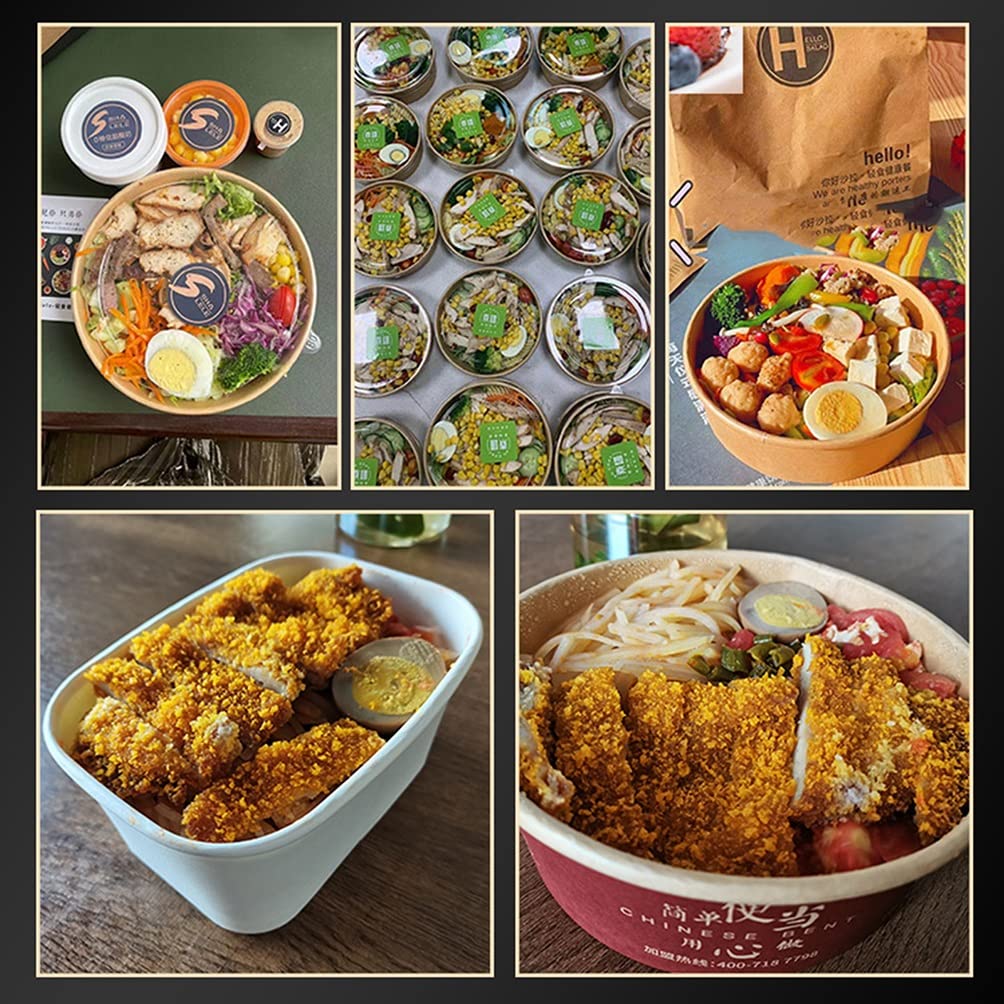 Contenedor de Comida Preparada Contenedores De Preparación De Comidas De 200 Paquetes, Lleven El Contenedor De Alimentos Con Tapa, Congelador Microondas For Equipos De Almacenamiento De Alimentos, 43