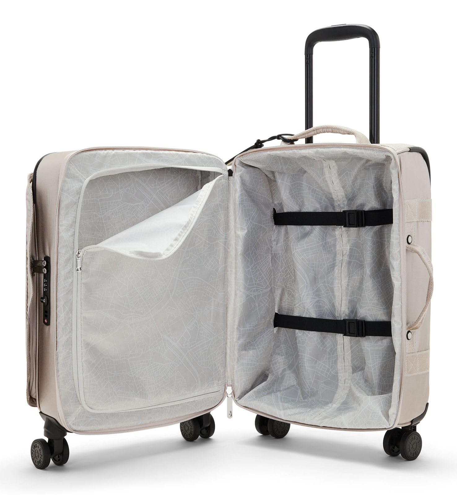 Kipling Spontaneous S Equipaje con Ruedas de Cabina Pequeño, Equipaje de Mano, Metallic Glow (Plata)