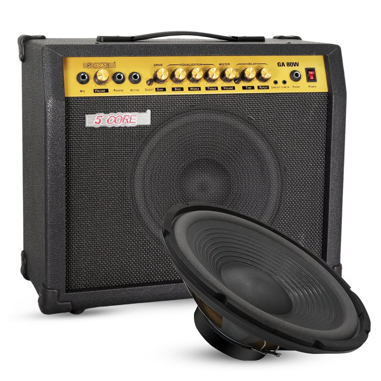 5 CORE 12 Inch Guitar Speaker 200W Peak 100W RMS 8 Ohm Amp Speaker Replacement for Guitar Amplifier Cabinets with 2 Inch Voice Coil &amp; 30 Oz Magnet - SP 12120 8OHM GTR