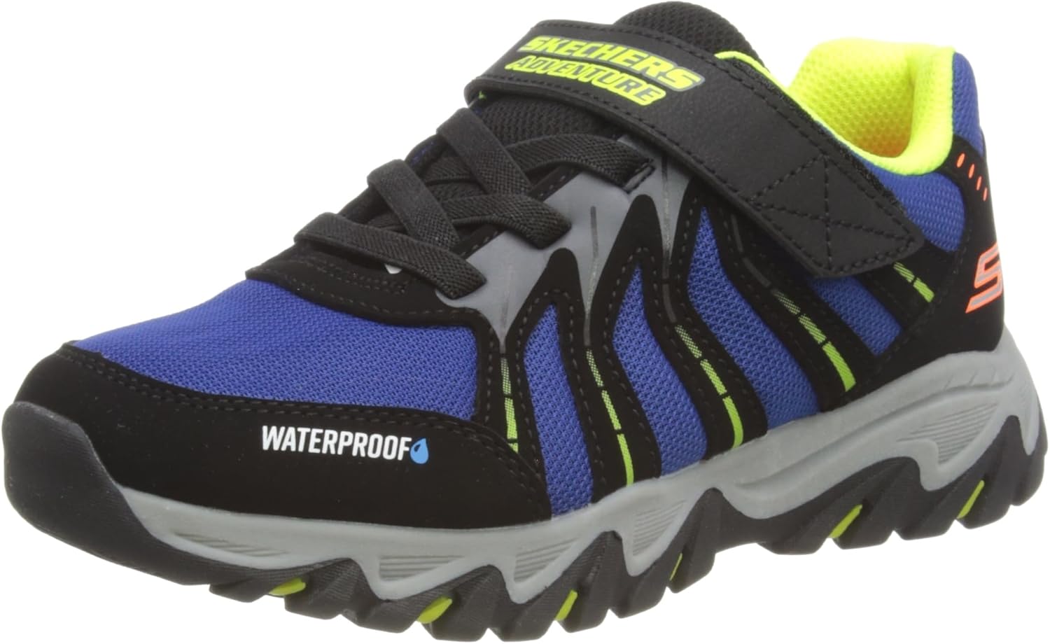 Skechers Boy's Rugged Ranger-Hydro-Scout Sneaker, Black/Blue, 2 Little Kid