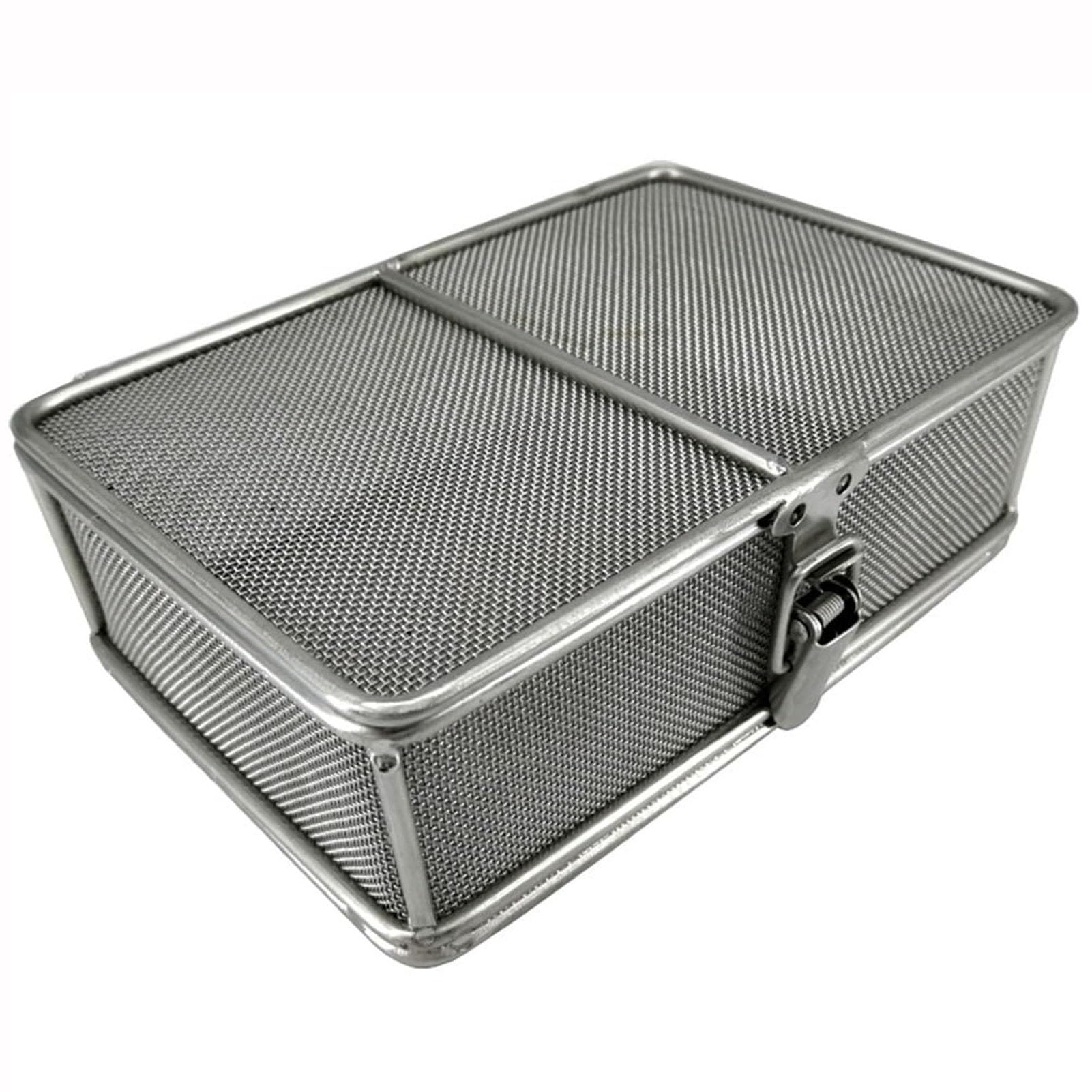 Cesta de Desinfección de Acero Inoxidable 304, Bandeja Quirúrgica de Malla de 1mm, Caja Instrumental Autoclavable para Hospitales y Clínicas