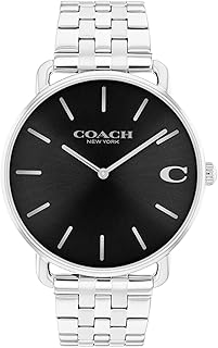 COACH Elliot Men's Quartz Watch - 2 - Hand Analog Movement - Link Bracelet - Classic Style for Everyday Wear - Gift for Him - 43mm