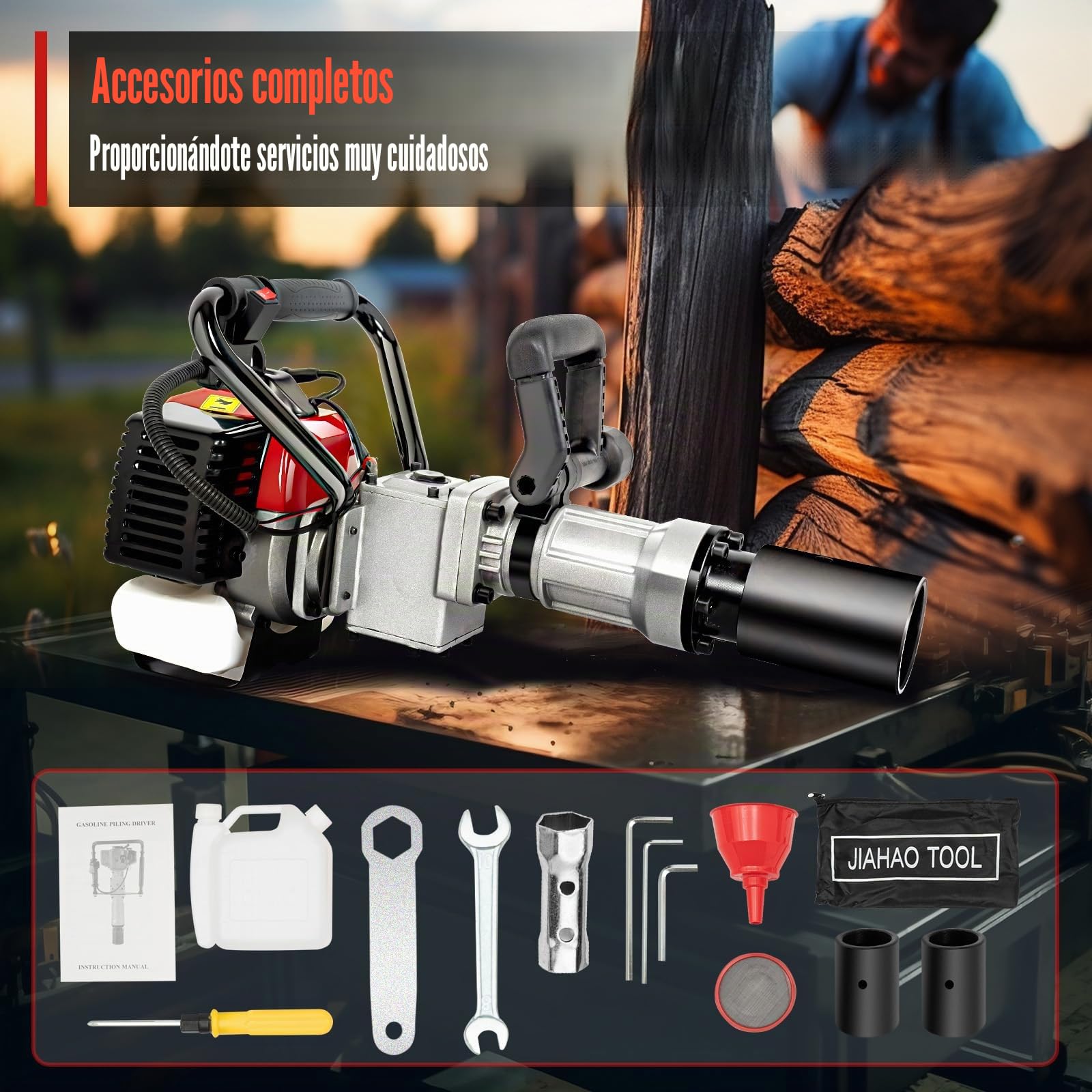 Broca para agujeros de tierra, motor de gasolina, controlador apilable de 2 tiempos, motor de gasolina de 2 tiempos para paisajismo, vallas de carreteras, vallas agrícolas, soporte para