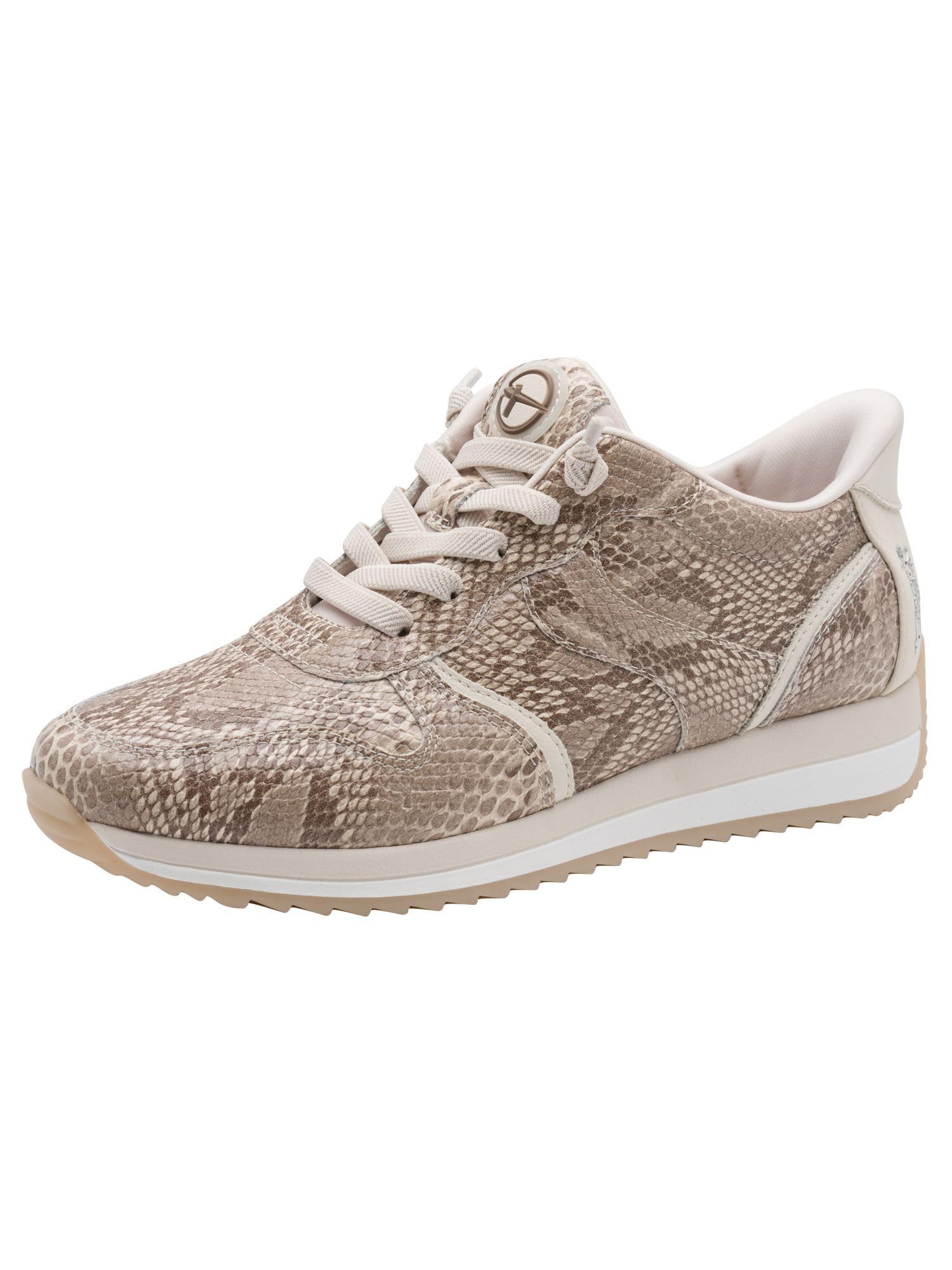 Tamaris Women's Comfort Damen Sneaker Low 8-83735-46, Beige Snake, 7.5 UK
