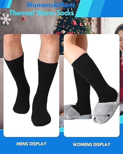Miniatura 6 de Liitrsh 10 pares de calcetines térmicos de invierno para hombre, calcetines cálidos para botas de esquí, calcetines gruesos para hombres en clima