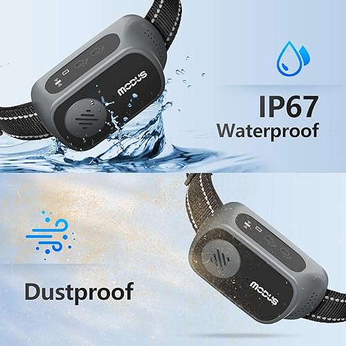 Miniatura 5 de MODUS Collar de entrenamiento para perros con control remoto, 4 modos, collar de choque para perro, reproducción de grabación, pitido, dispositivo