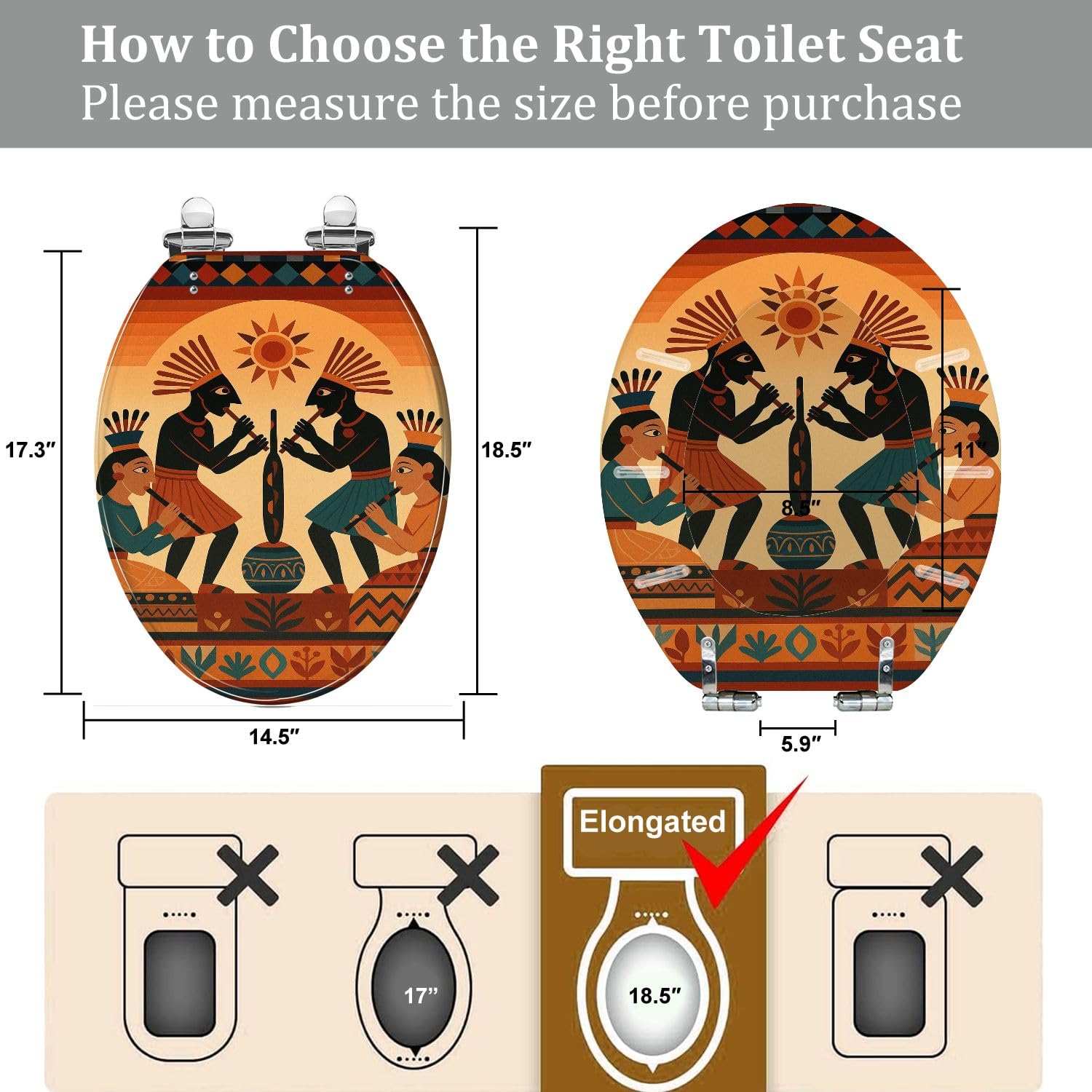 Langer WC-Sitz für Badezimmer