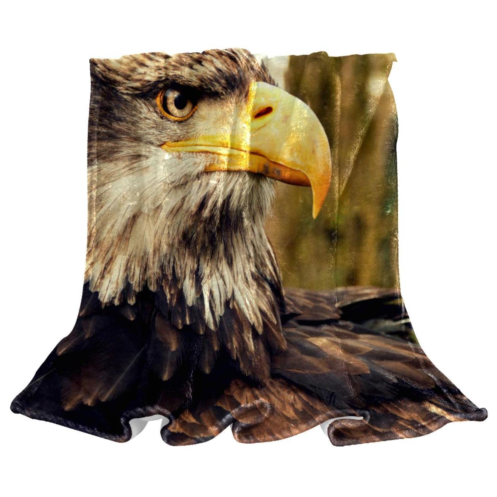 Couverture polaire de literie aigle aux finitions soignées pour chambre raffinée