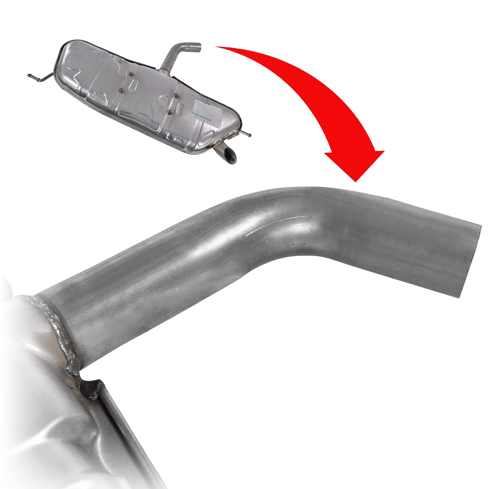 ATEC Germany 1x Silenziatore posteriore