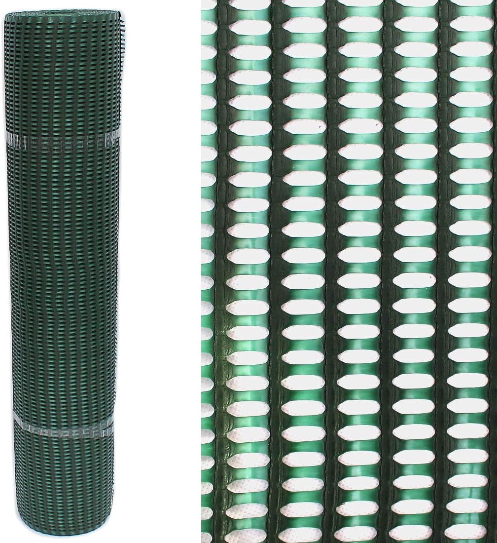 60% High Strength Windbreak Fence Netting Plastic Mesh 1m Wide by The Metre, Green