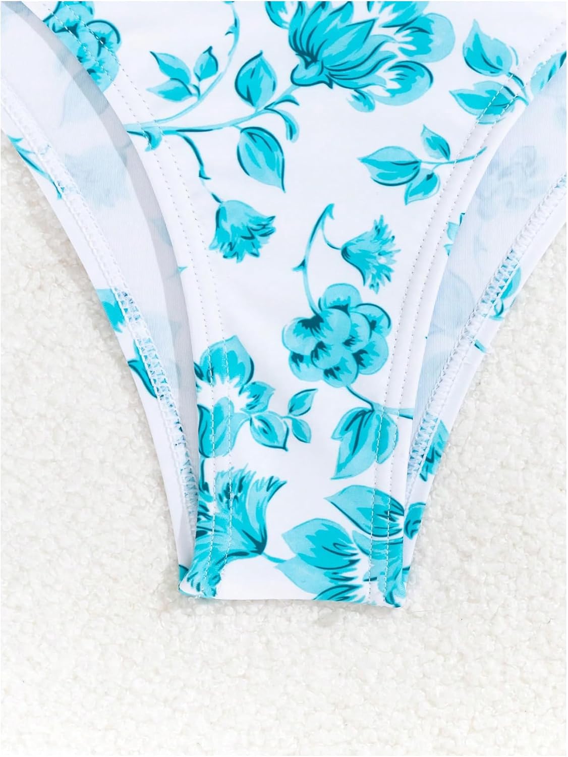 SHENHE Women's 3 Piece Floral Bikini Set with Wrap Coverup Halter Triangle Swimsuits - Image 5