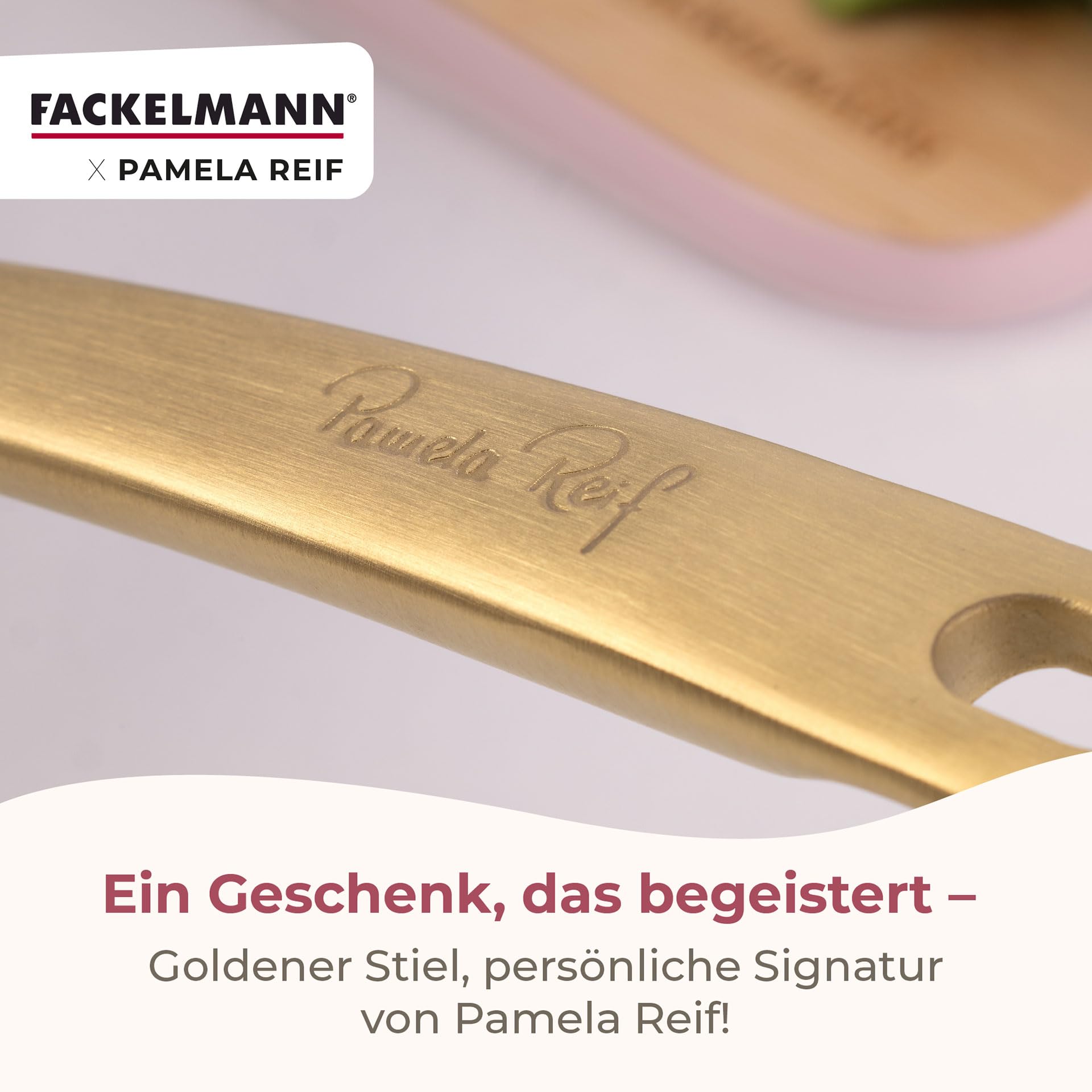 Fackelmann x Pamela Reif Kochtopf-Set 9-tlg. – Recyceltes Aluminium, Pastell Beige, inkl. Glasdeckel, PFAS-freie Keramikbeschichtung, Induktionsgeeignet