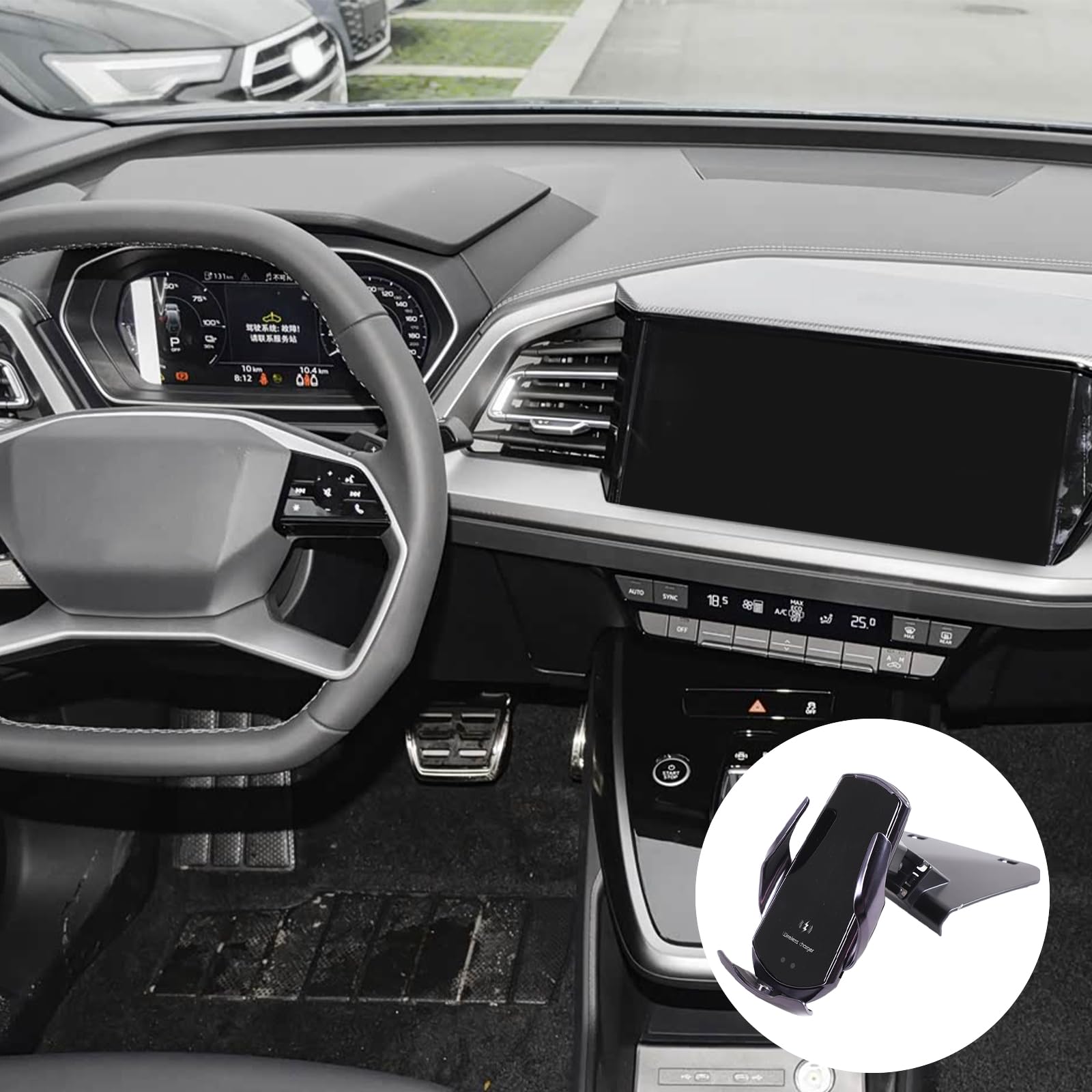 Supporto per cellulare per Audi Q4 e-tron & Q5 2022-2024, supporto magnetico per bocchetta di ventilazione con rotazione a 360°, presa stabile per tutti gli smartphone, fissaggio rapido con una sola