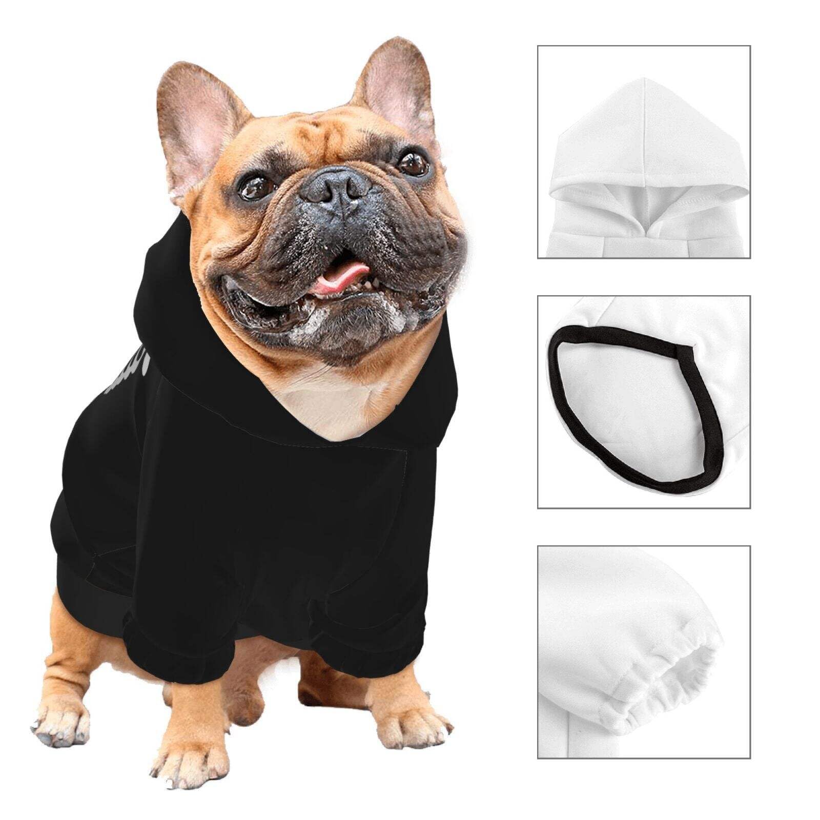 Skeleton Dog Hoodie Pet Clothes for Small Dog Cat Soft Scary Pet Apparel Halloween Supplies, HO1, Medium - Image 3