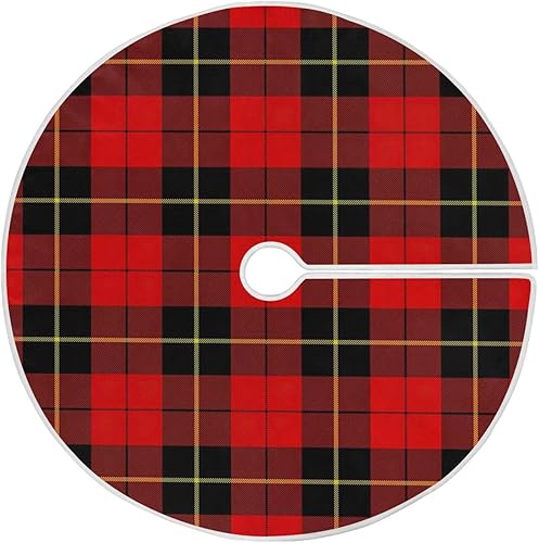 Falda de árbol a cuadros, árbol de decoración de Navidad, falda de árbol de Navidad de 47.2 pulgadas, lavable, decoración de otoño disponible en Yaxa Peru