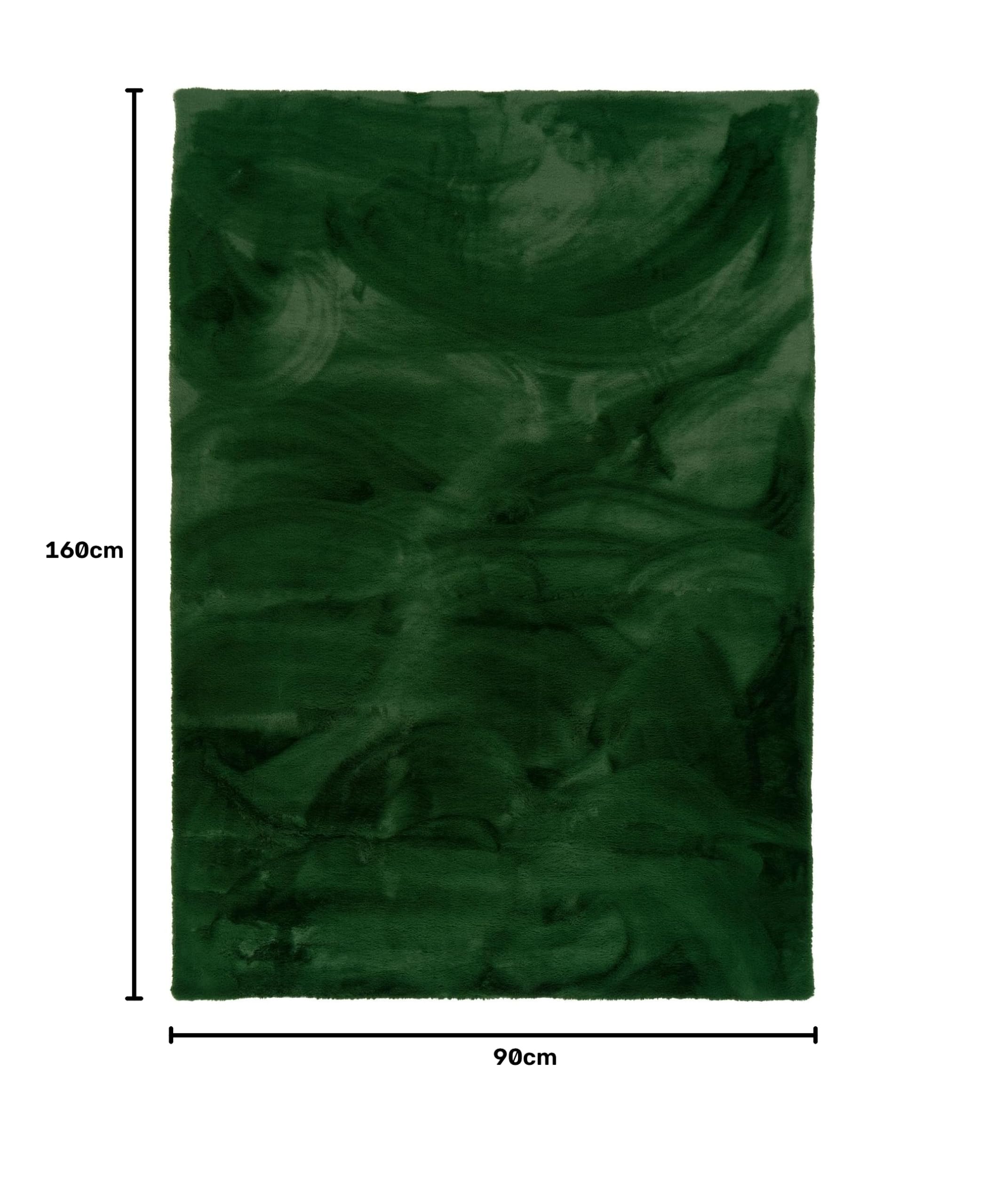 Pergamon Luxe Super Soft Art Tapis en Fourrure Plush Vert Sapin | Super Moelleux | Salon Chambre à Coucher Chambre d'enfants