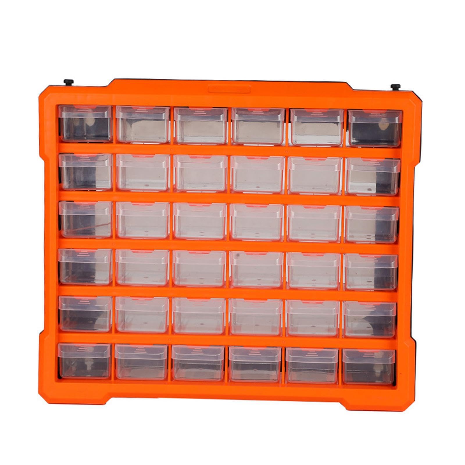 Pratica scatola portaoggetti con 36 scomparti per viti e piccole parti, officine, uffici o spazi artigianali. Cassetta portautensili, chiodi, bulloni,