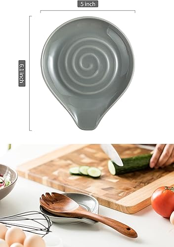 Miniatura 3 de Soporte de cuchara de cerámica para estufa soporte de cuchara grande soporte de cuchara para encimera de cocina cucharas cucharones pinzas