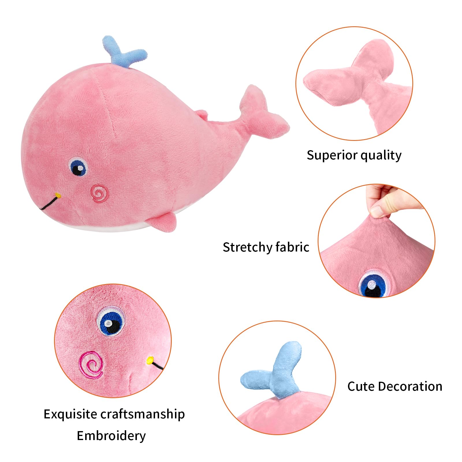 Amazon.co.jp: MUPI 潮吹きクジラ ぬいぐるみ ぬいぐるみ クジラの