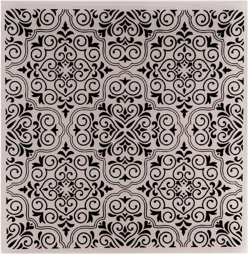 NZJ Spring Flower Love You to The Moon Happy Valentine's Day Plastic Embossing Folders for Card Making Scrapbooking and Other Paper Crafts 15x15cm (Flower Background)