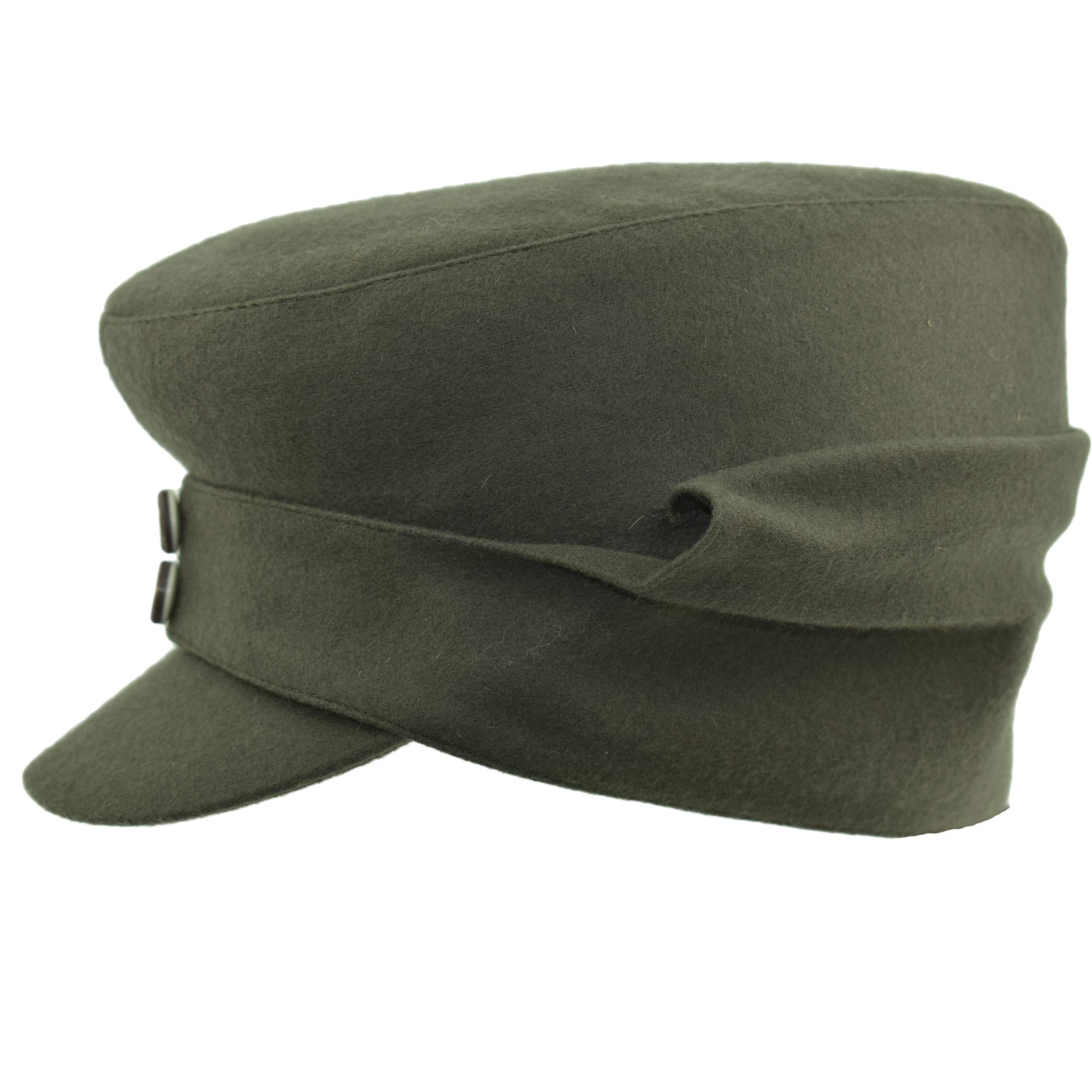 Berretto Uomo con Visiera | Tessuto Loden | Berretto da Sci | kepi Militare | con paraorecchie | Autunno Inverno