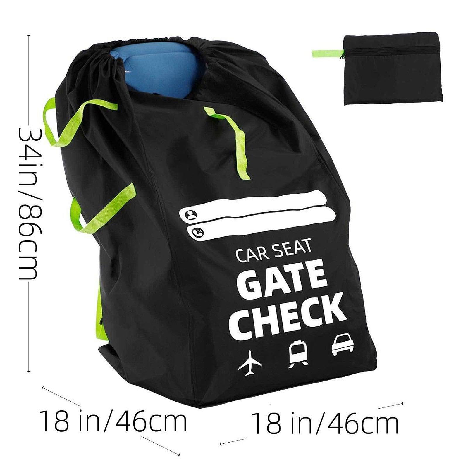 Borsa portaoggetti per seggiolino auto, grande, universale, in tessuto Oxford, multifunzionale, rinforzata, per aereo, leggera, copertura per, a