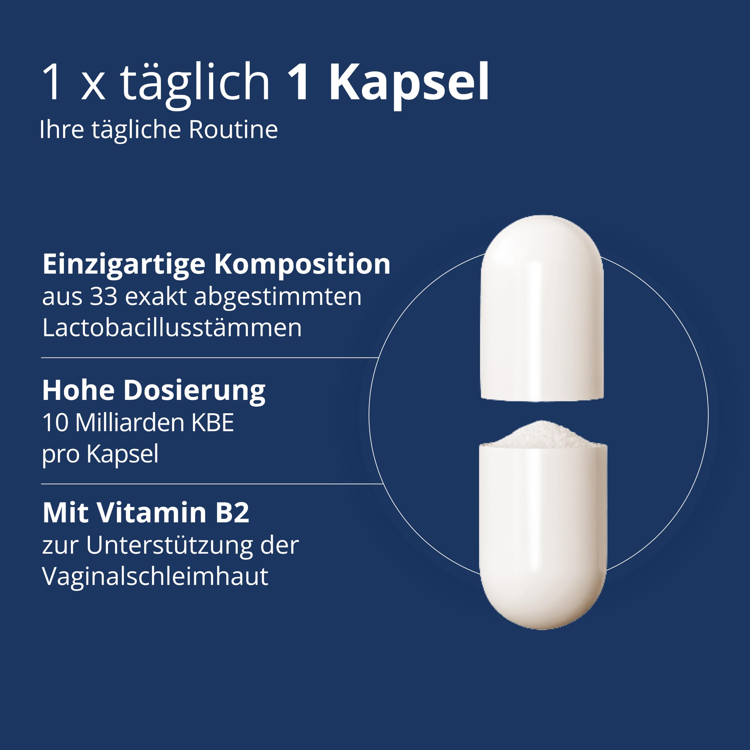 Kijimea FloraCare – der natürlichen Scheidenflora nachempfunden | 33 speziell abgestimmte Milchsäurebakterien in hoher Dosierung + Vitamin B2, B3, B7, Folsäure und Zink - 28 Stk